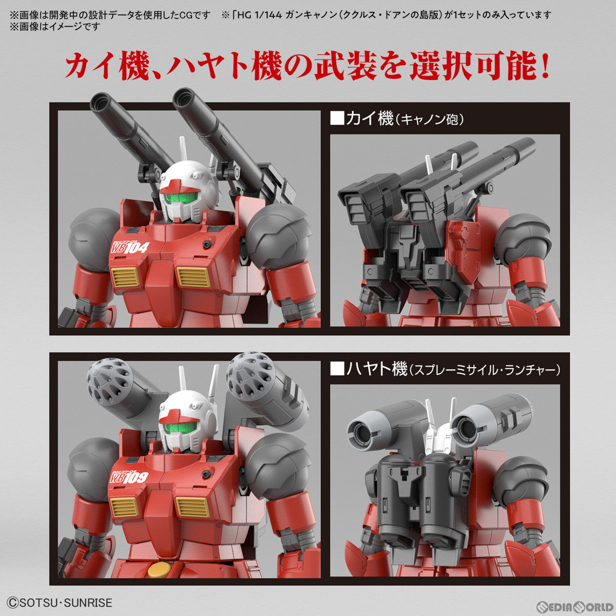 【中古即納】[PTM]HG 1/144 ガンキャノン(ククルス・ドアンの島版) 機動戦士ガンダム ククルス・ドアンの島 プラモデル(5065315) バンダイスピリッツ(20230520)