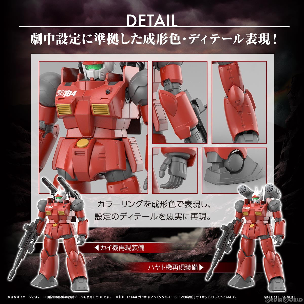 【中古即納】[PTM]HG 1/144 ガンキャノン(ククルス・ドアンの島版) 機動戦士ガンダム ククルス・ドアンの島 プラモデル(5065315) バンダイスピリッツ(20230520)