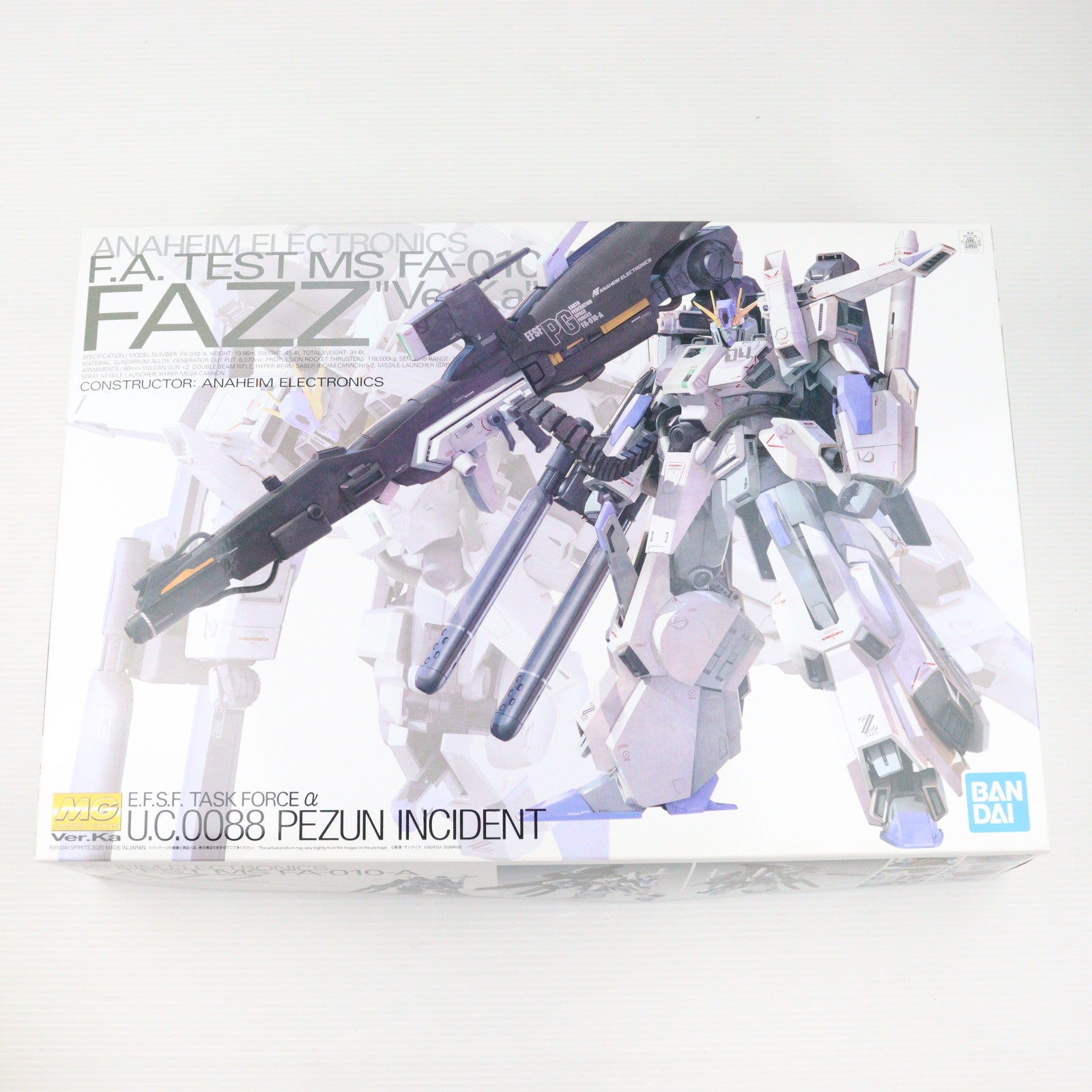 【中古即納】[PTM]MG 1/100 FAZZ(ファッツ) Ver.Ka ガンダム・センチネル プラモデル(5058880) バンダイスピリッツ(20200428)