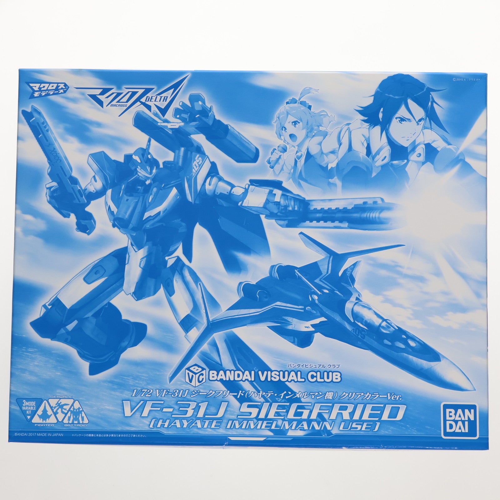 【中古即納】[PTM](特典単品)1/72 VF-31J ジークフリード(ハヤテ・インメルマン機) クリアカラーVer. マクロスΔ(デルタ) BVC Blu-ray特装限定版全巻購入特典 プラモデル(0214483) バンダイ(20170331)