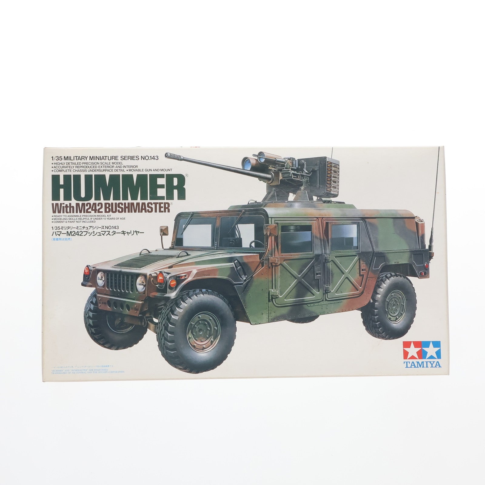 【中古即納】[PTM] ミリタリーミニチュアシリーズNO.143 1/35 ハマーM242ブッシュマスターキャリヤー プラモデル タミヤ(19940131)