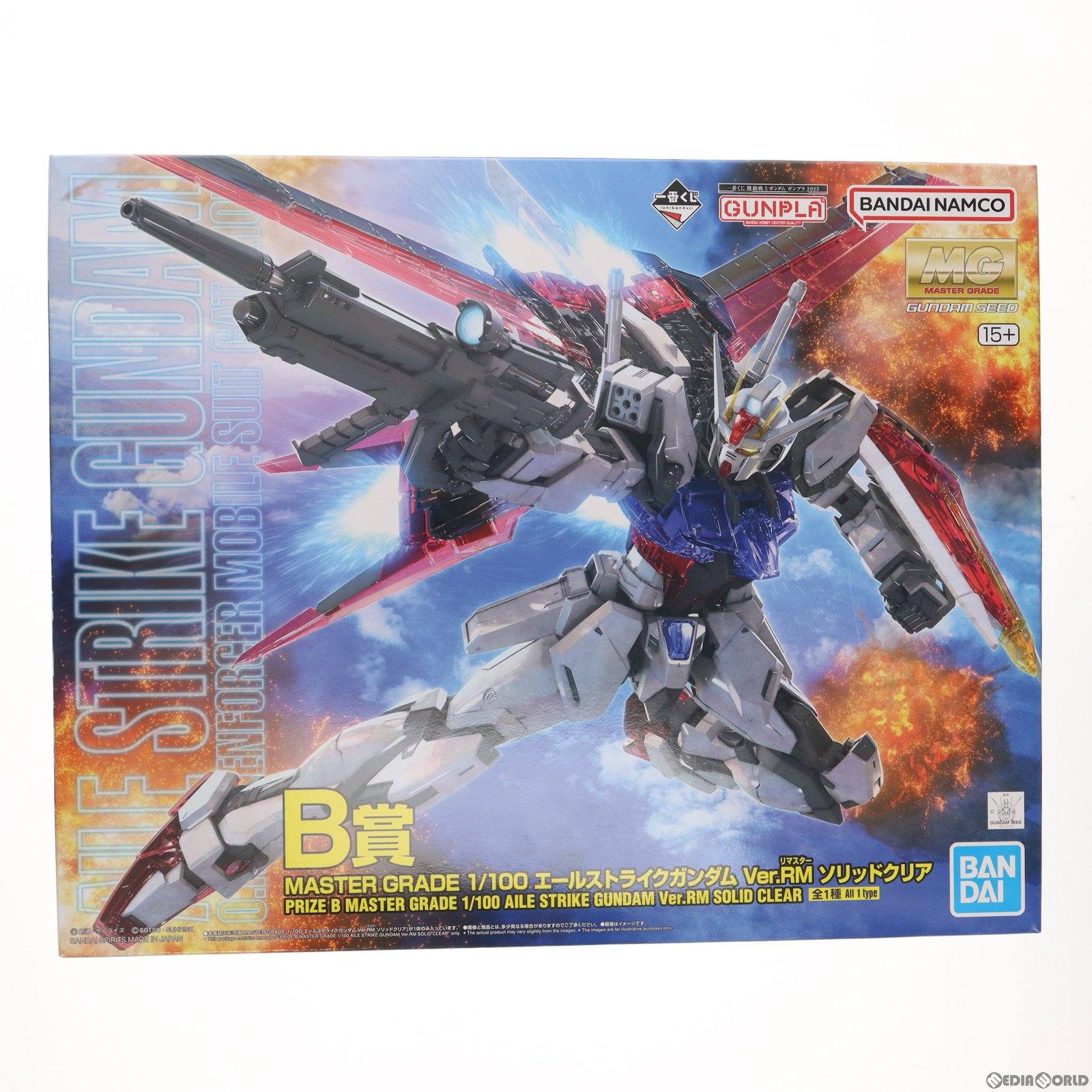 【中古即納】[PTM] B賞 MG 1/100 エールストライクガンダム Ver.RM ソリッドクリア 一番くじ 機動戦士ガンダム ガンプラ 2023 機動戦士ガンダムSEED(シード) プラモデル プライズ バンダイスピリッツ(20230922)