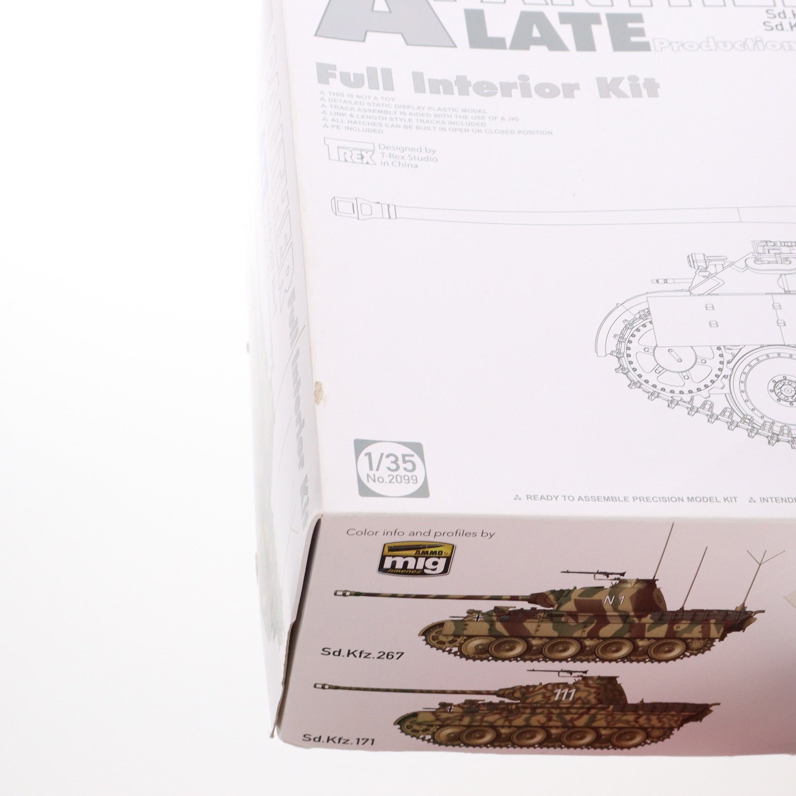 【中古即納】[PTM] 1/35 WW.II ドイツ軍 中戦車 Sd.Kfz 171/267 パンターA型 後期型 指揮戦車 w/フルインテリア プラモデル(TKO2099) TAKOM(タコム)(20180223)