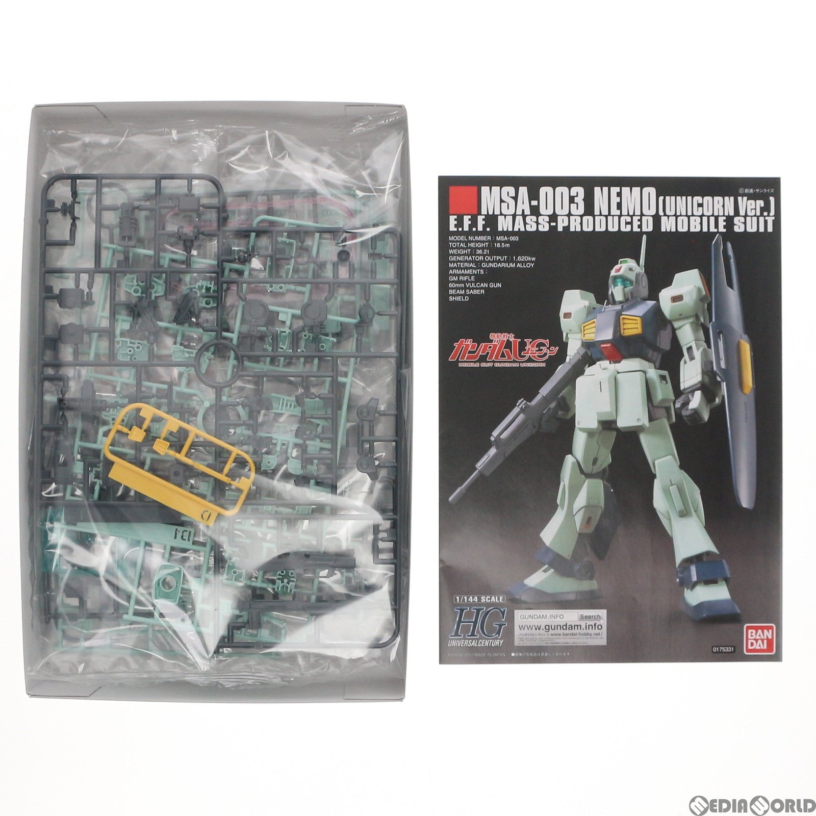 【中古即納】[PTM] HGUC 1/144 MSA-003 ネモ(ユニコーンVer.) 機動戦士ガンダムUC(ユニコーン) プラモデル(5060665) バンダイスピリッツ(20211224)