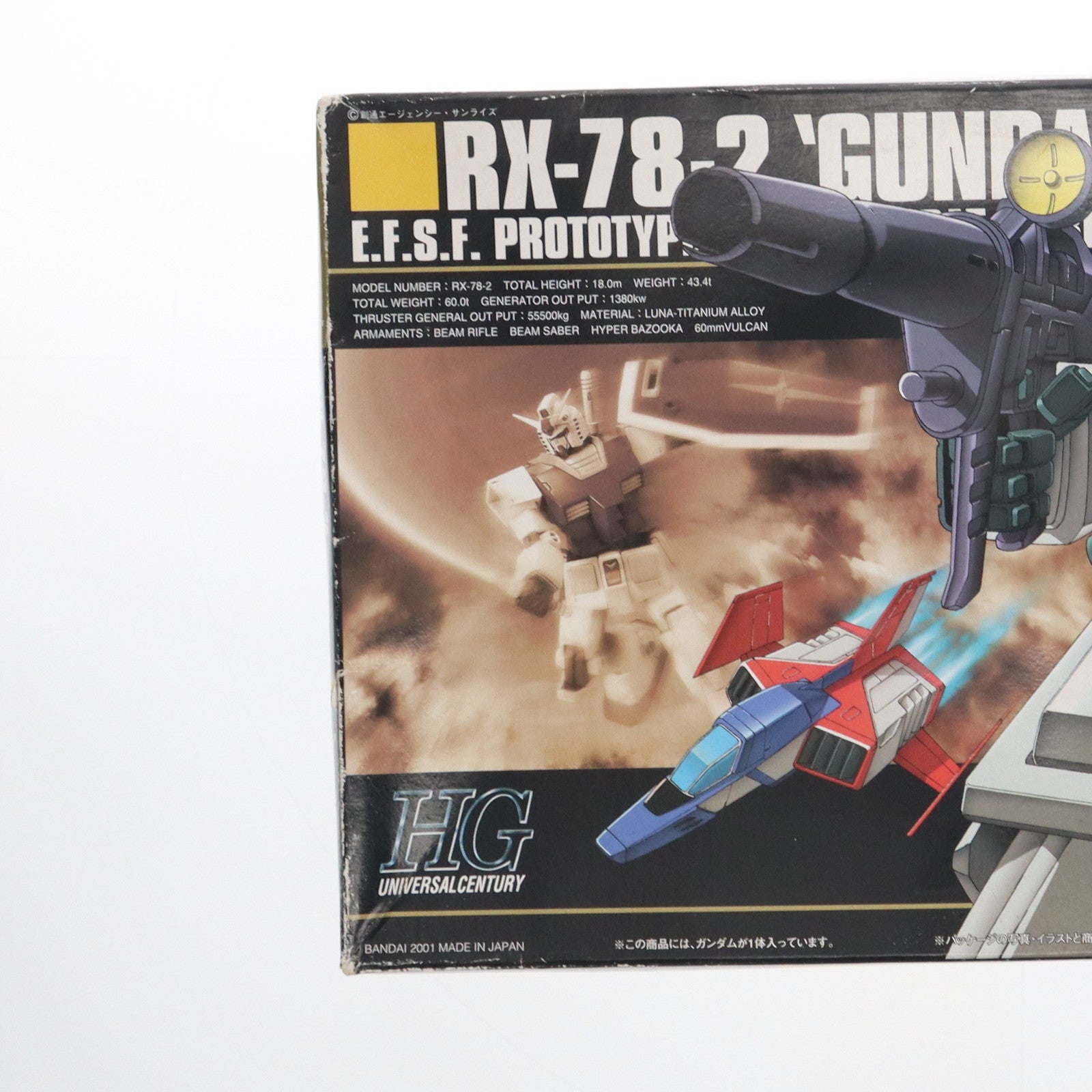 【中古即納】[PTM] HGUC 1/144 RX-78-2 ガンダム 機動戦士ガンダム プラモデル(0102407) バンダイ(20010531)