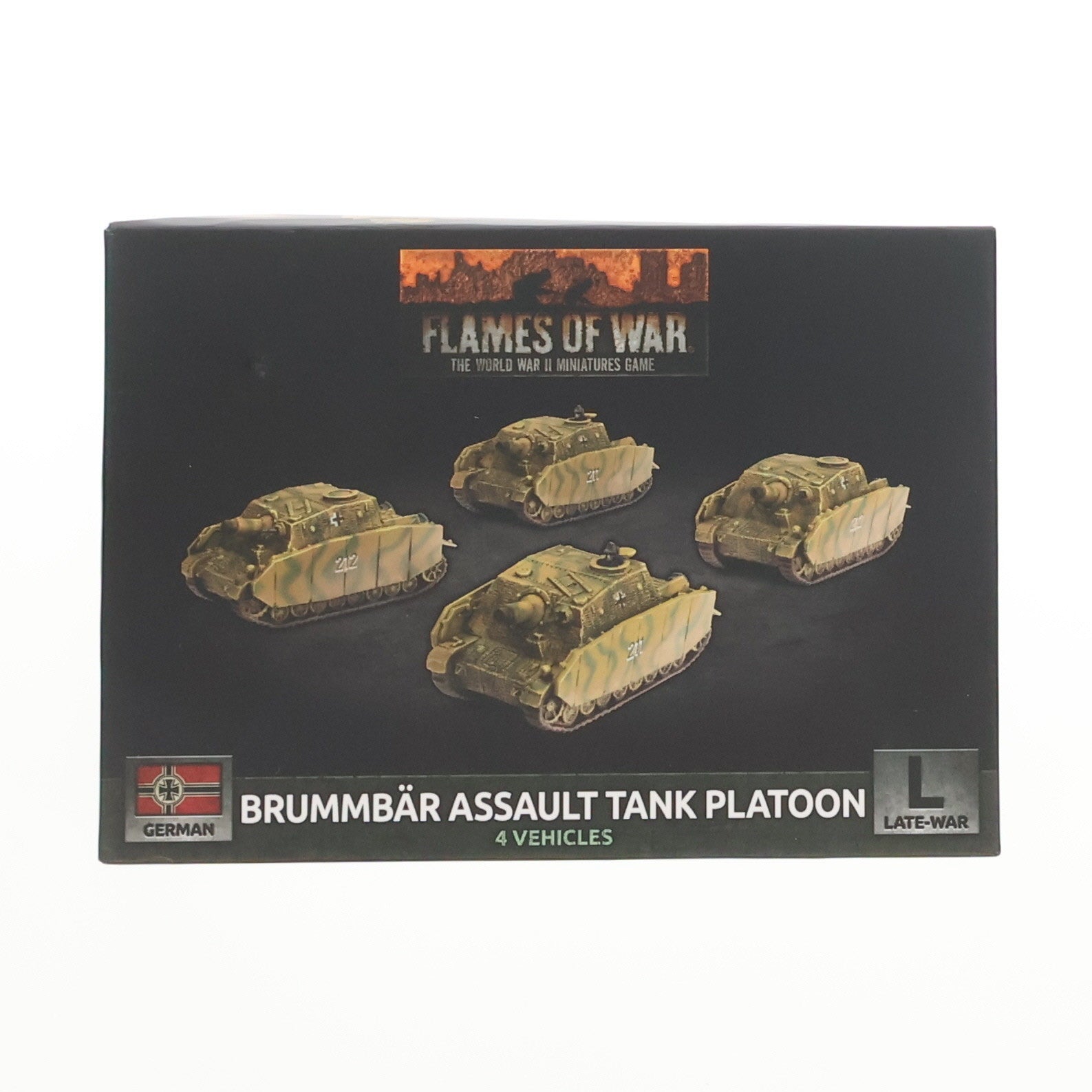 【中古即納】[PTM] Flames of War(フレイムズ・オブ・ウォー) 1/100 German: Brummbar Assault Tank Platoon(×4) プラモデル Battlefront Miniatures(19991231)
