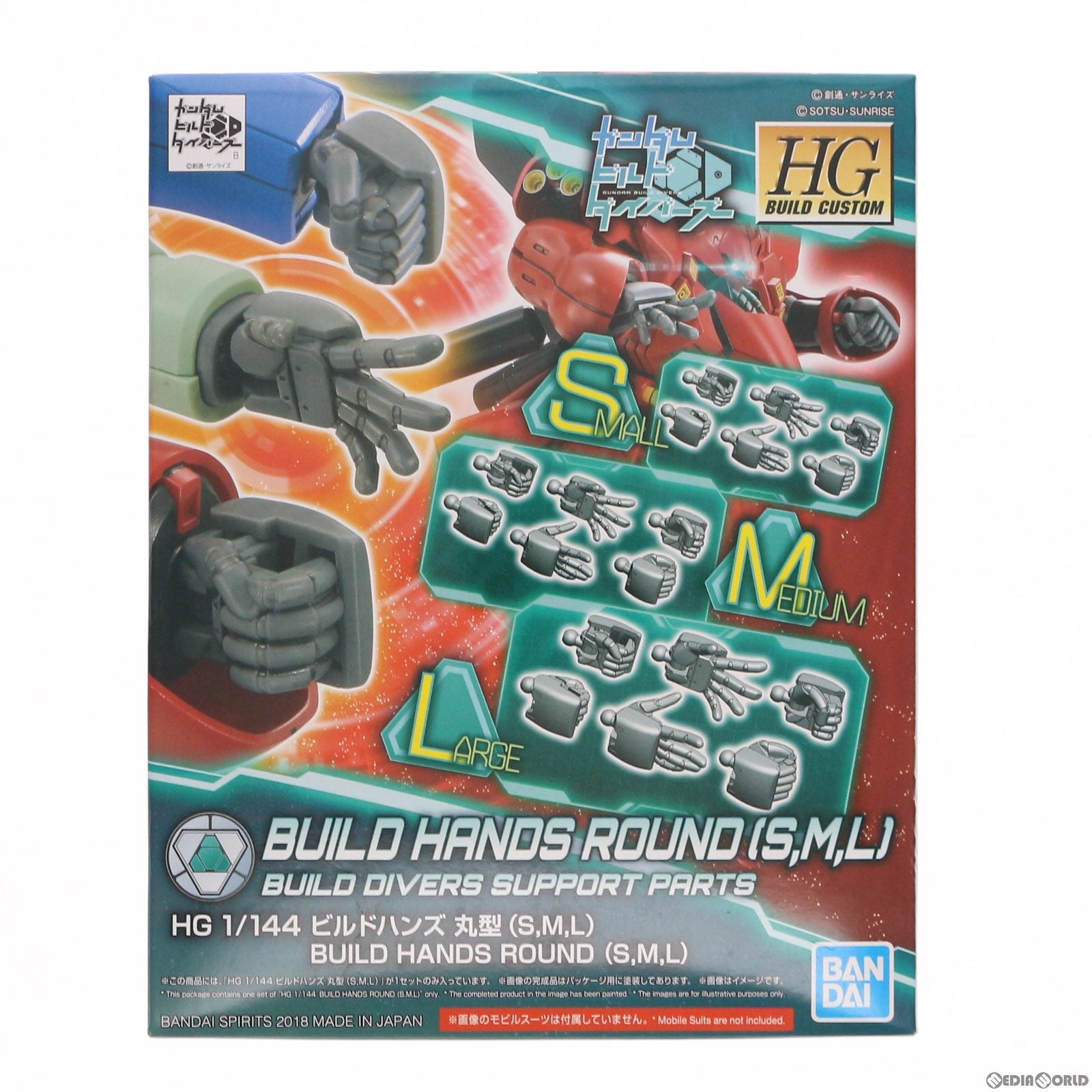 【中古即納】[PTM] HGBC 1/144 ビルドハンズ 丸型 S.M.L ガンダムビルドダイバーズ プラモデル用アクセサリ(5063533) バンダイスピリッツ(20220228)