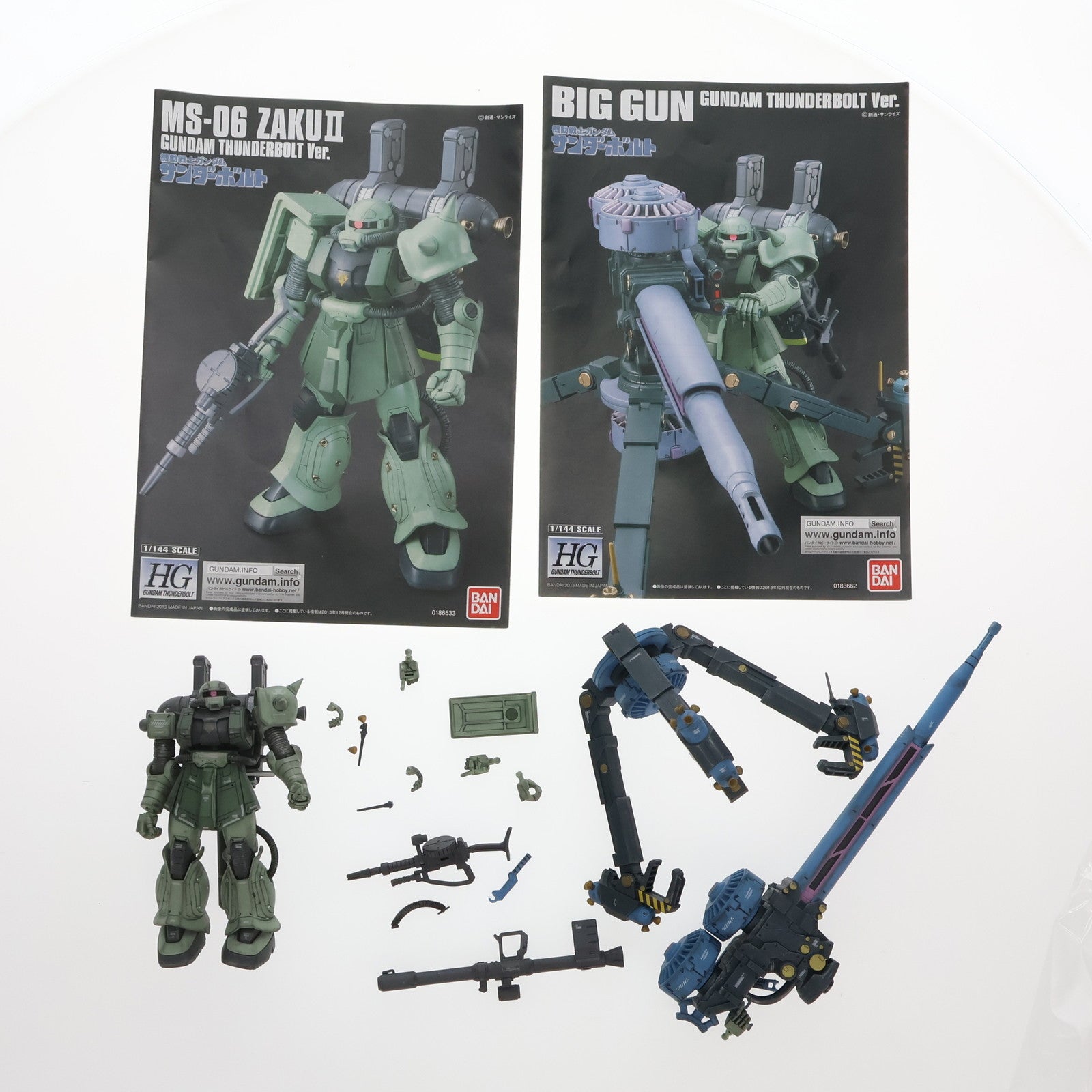 【中古即納】[PTM] HG 1/144 量産型ザク+ビッグガン(ガンダムサンダーボルト版) 機動戦士ガンダム サンダーボルト プラモデル(0183662) バンダイ(20131228)
