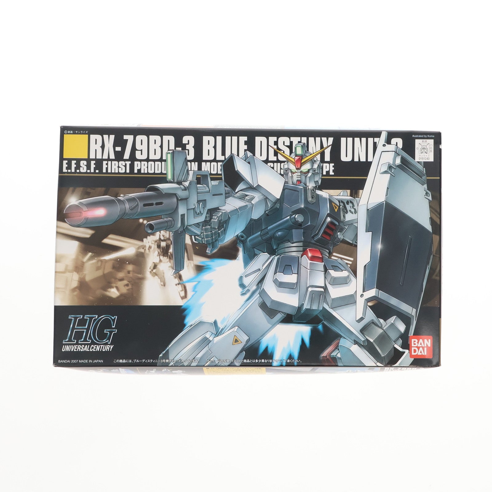 【中古即納】[PTM] HGUC 1/144 RX-79BD-3 ブルーディスティニー 3号機 機動戦士ガンダム外伝 THE BLUE DESTINY プラモデル(0151240) バンダイ(20070930)