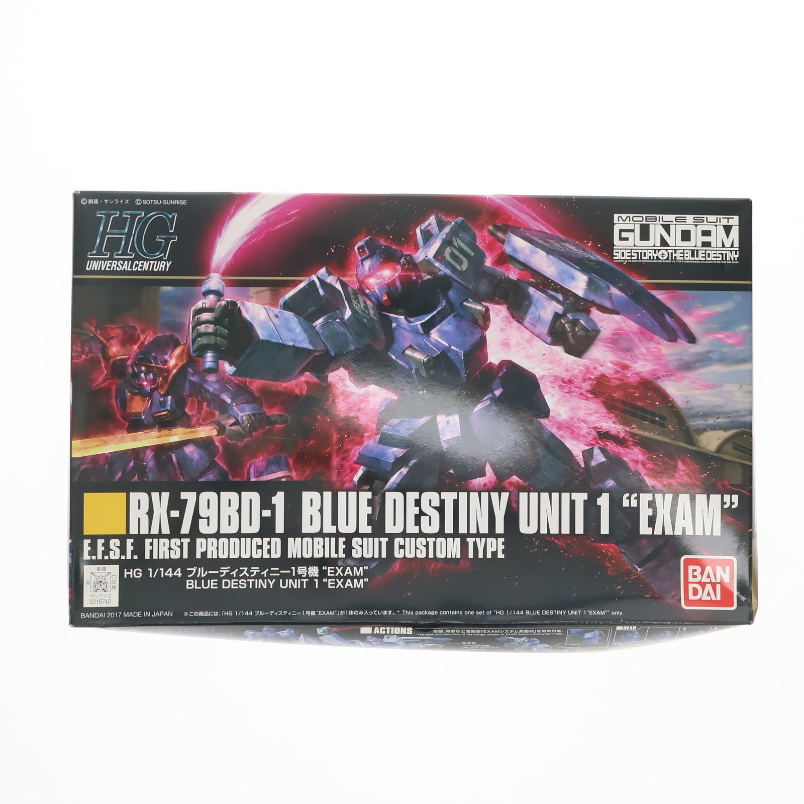 【中古即納】[PTM] HGUC 1/144 RX-79BD-1 ブルーディスティニー1号機 EXAM(エグザム) 機動戦士ガンダム外伝 THE BLUE DESTINY(ザ ブルー ディスティニー) プラモデル バンダイ(20180629)