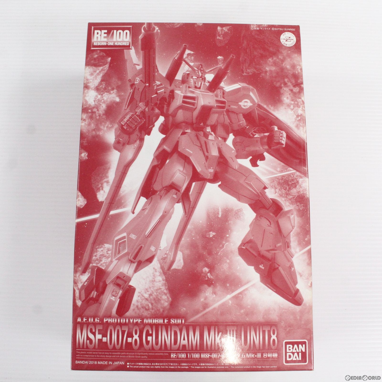 【中古即納】[PTM] プレミアムバンダイ限定 RE/100 1/100 MSF-007 ガンダムMk-III 8号機 アナハイム・ラボラトリー・ログ プラモデル(0228333) バンダイスピリッツ(20180630)