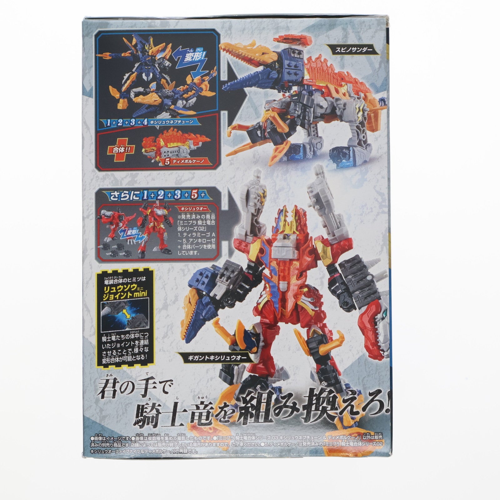 【中古即納】[PTM] (食玩) ミニプラ キシリュウネプチューン&ディメボルケーノセット 騎士竜戦隊リュウソウジャー プラモデル バンダイ(20190722)