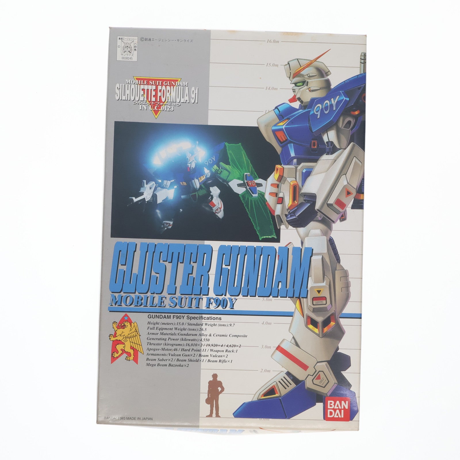【中古即納】[PTM] 1/100 F90Y クラスターガンダム 機動戦士ガンダム シルエットフォーミュラ 91 IN U.C.0123 プラモデル(0038245) バンダイ(20180228)