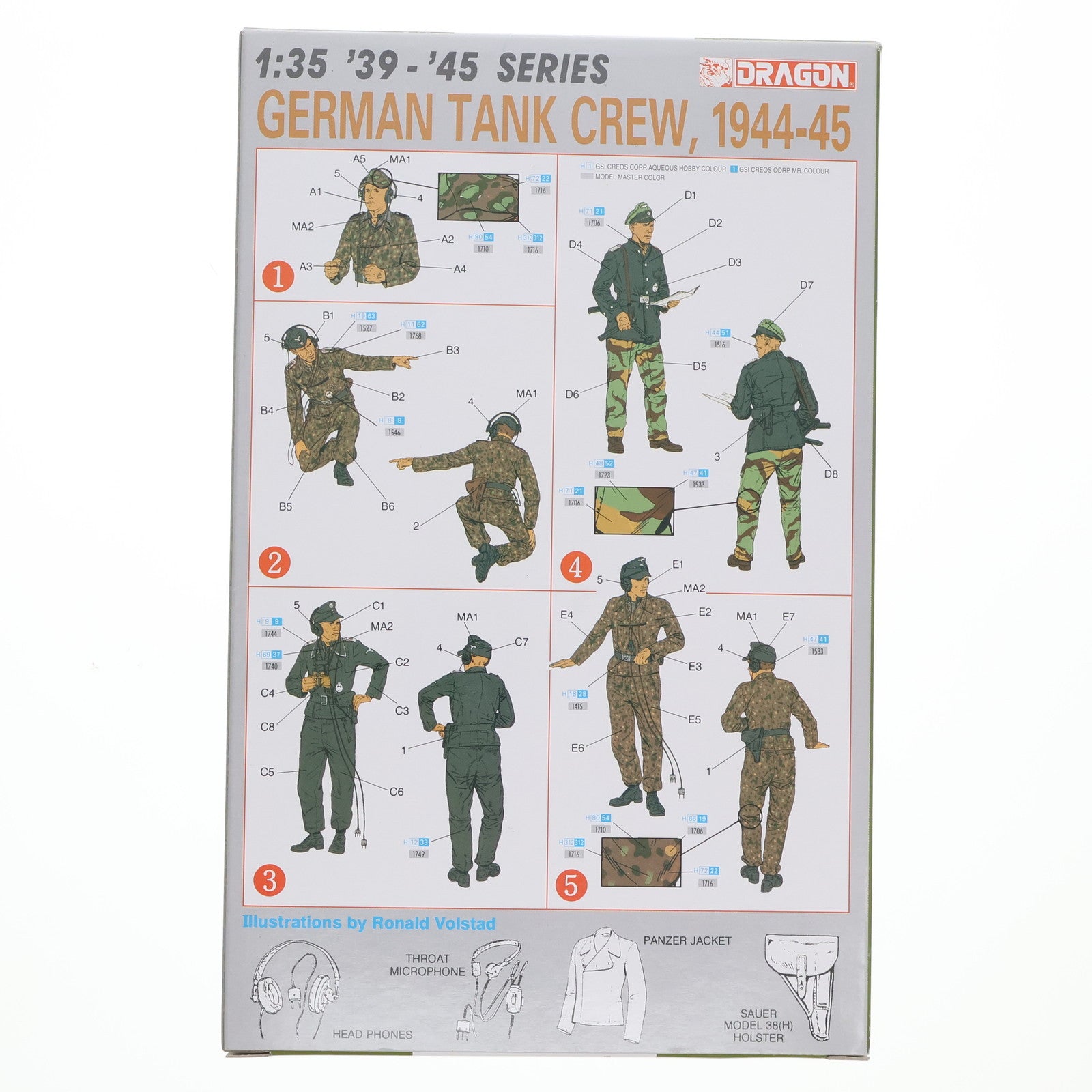 【中古即納】[PTM] 1/35 WW.II ドイツ武装親衛隊 戦車兵 タンククルー 1944-45 プラモデル(DR6014) DRAGON(ドラゴン)(20241015)