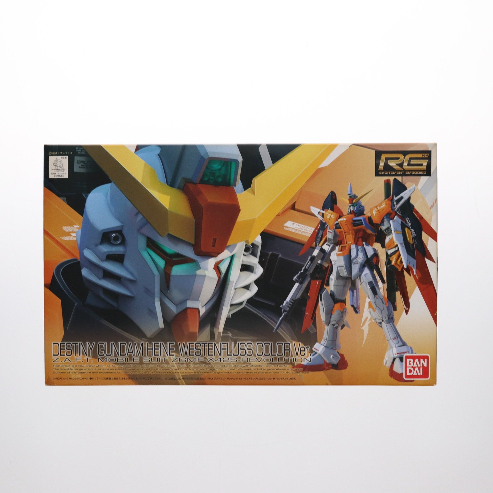 【中古即納】[PTM] 1/144 RG ZGMF-X42S-REVOLUTION デスティニーガンダム ハイネ・ヴェステンフルスカラーVer. 機動戦士ガンダムSEED DESTINY(シード ディスティニー) プラモデル(0186543) ガンダムEXPOワールドツアージャパン2013限定 バンダイ(20131121)