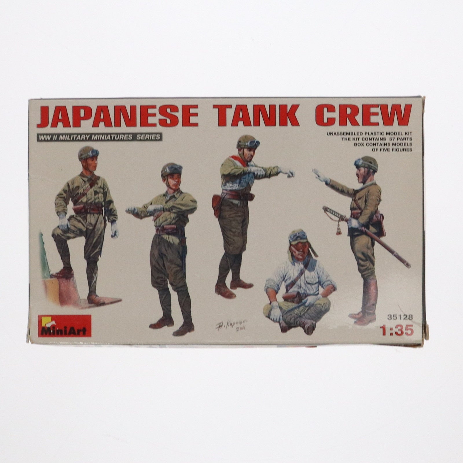 【中古即納】[PTM] WWII ミリタリーミニチュアシリーズ 1/35 日本戦車兵フィギュアセット(5体入り) プラモデル(35128) MiniArt(ミニアート)(20120905)