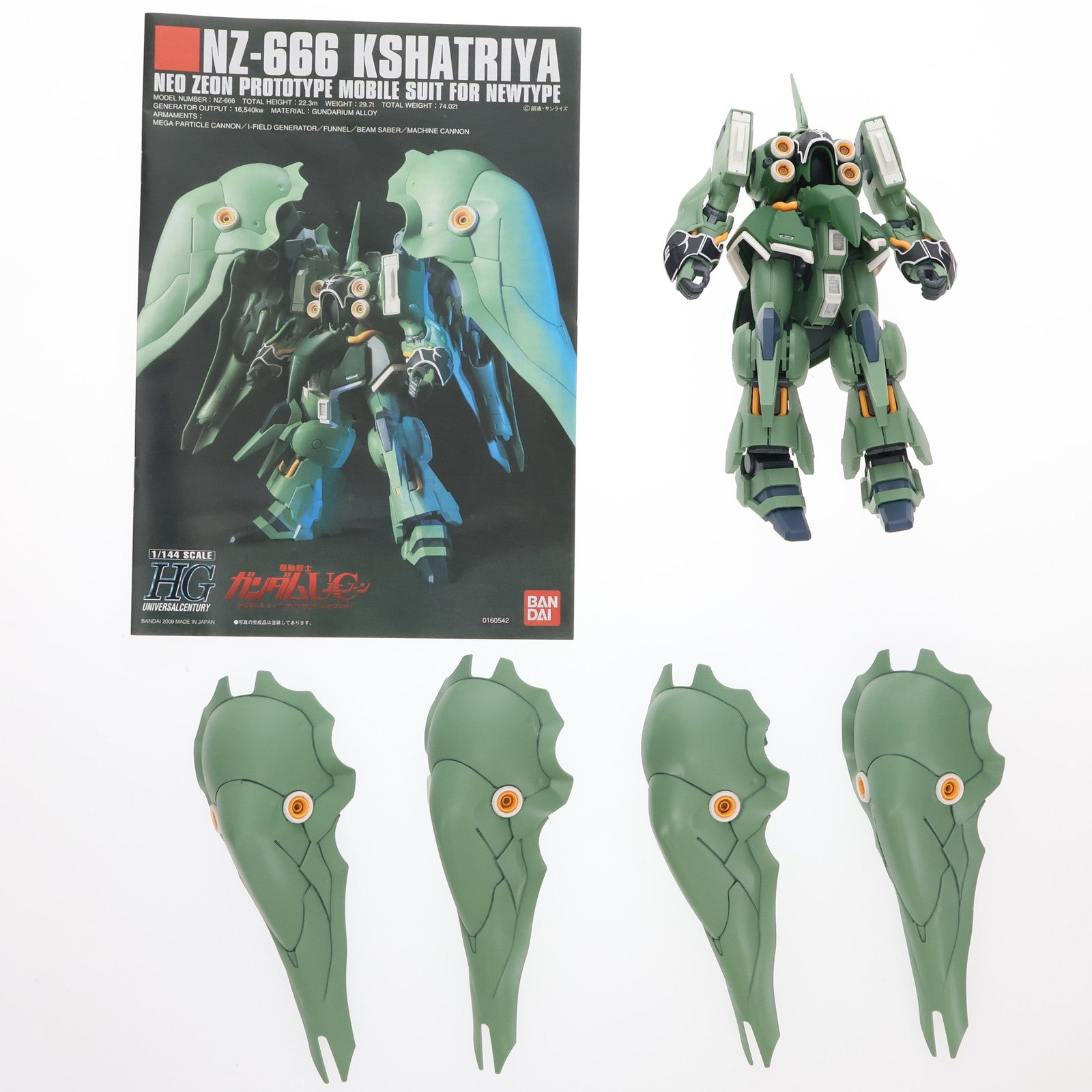 【中古即納】[PTM] HGUC 1/144 NZ-666 クシャトリヤ 機動戦士ガンダムUC(ユニコーン) プラモデル(0160542) バンダイ(20170610)
