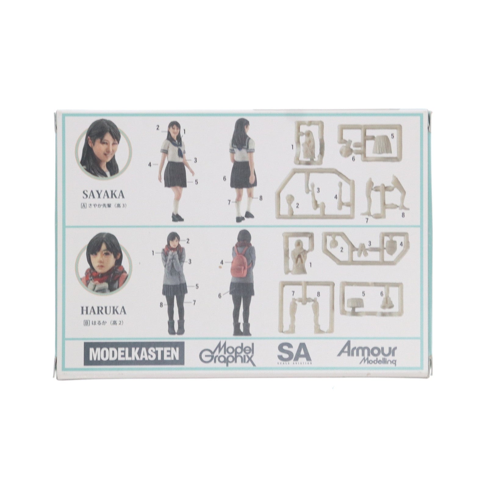 【中古即納】[PTM] 女子高生シリーズ No.1 1/35 さやか先輩&はるか プラモデル(F-8) モデルカステン(20140809)