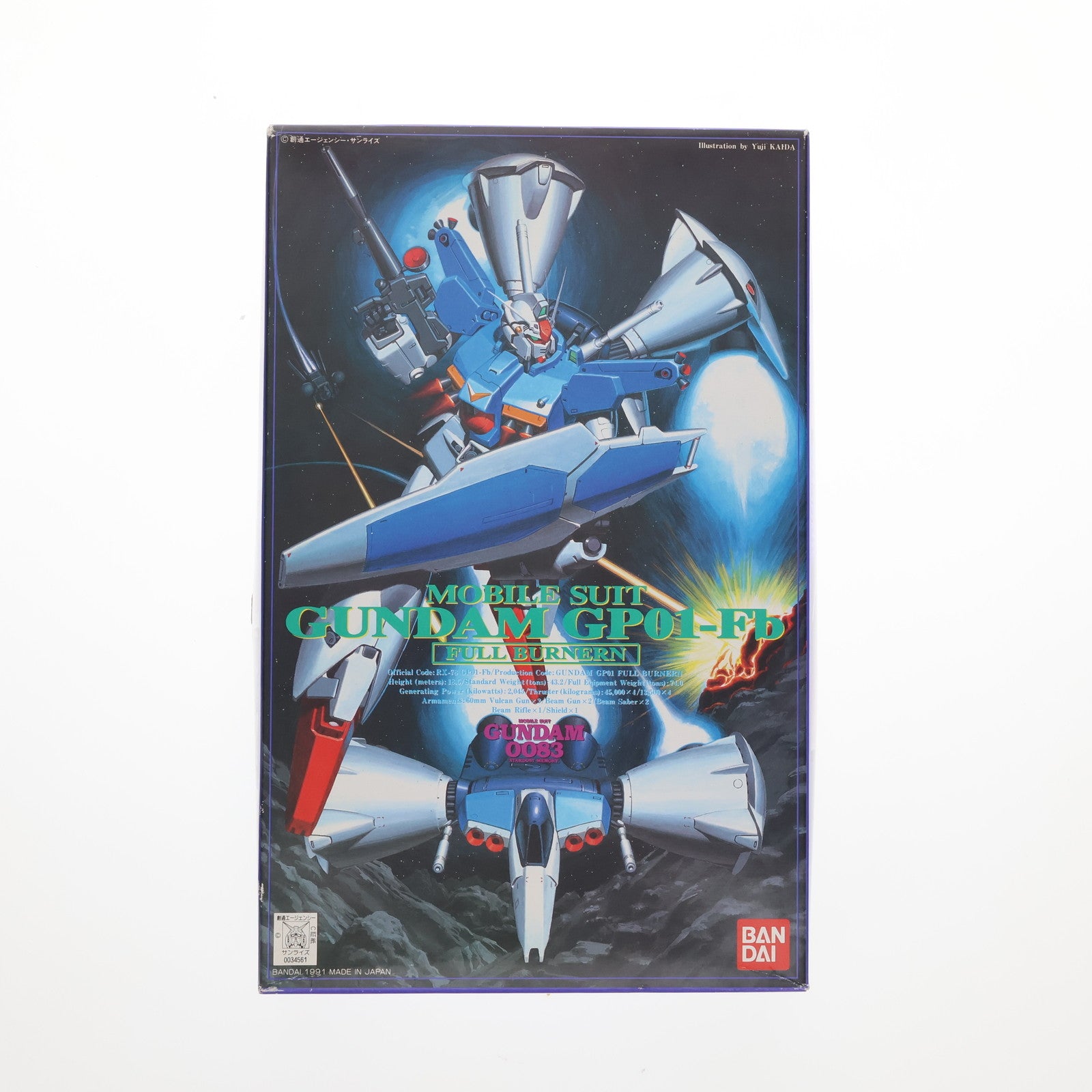 【中古即納】[PTM] 1/144 ガンダム RX-78 GP01-Fb(フルバーニアン) 機動戦士ガンダム0083 STARDUST MEMORY(スターダストメモリー) シリーズNo.3 プラモデル バンダイ(19940101)