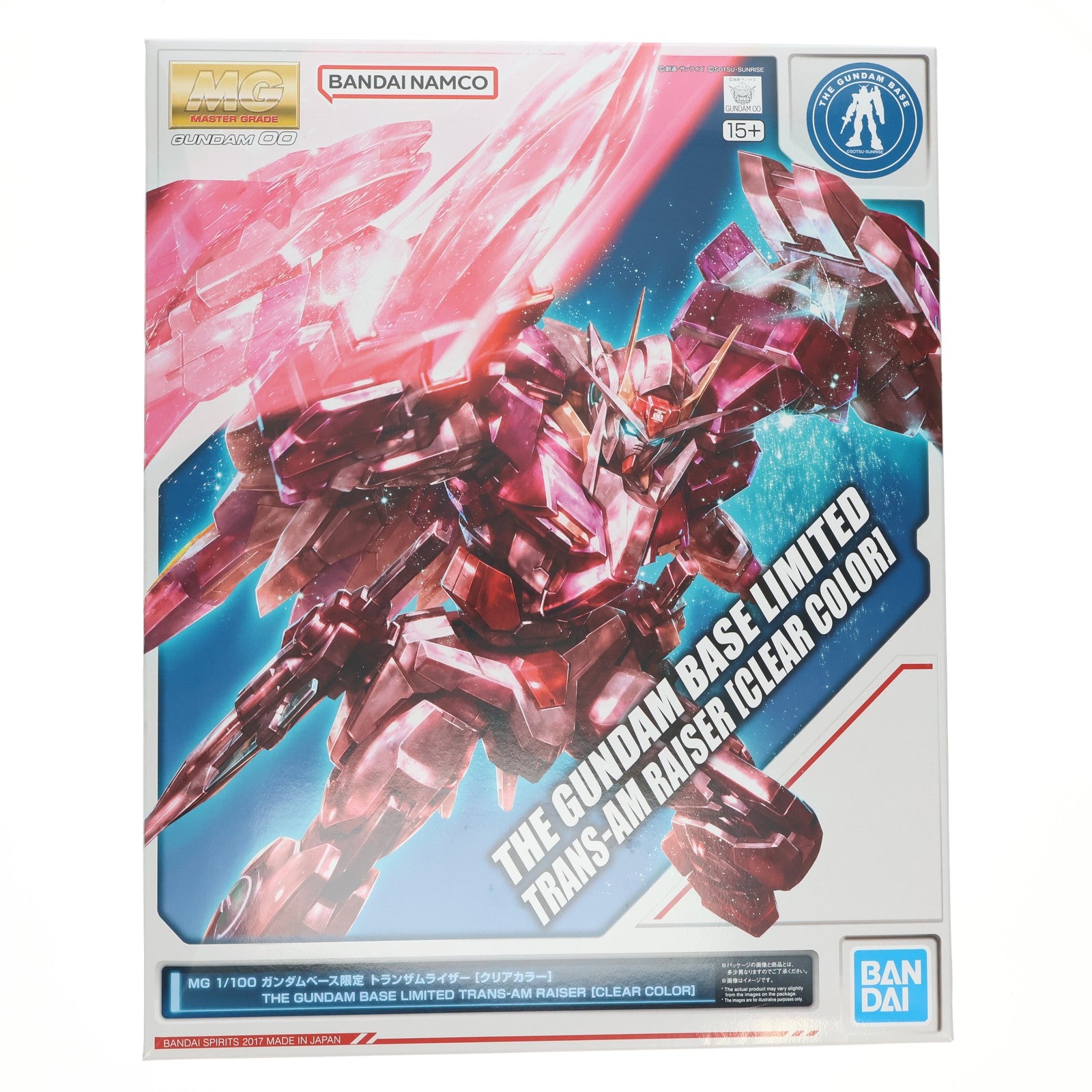 【中古即納】[PTM] ガンダムベース限定 MG 1/100 GN-0000+GNR-010 トランザムライザー クリアカラー 機動戦士ガンダム00(ダブルオー) プラモデル(5063204) バンダイスピリッツ(20180430)