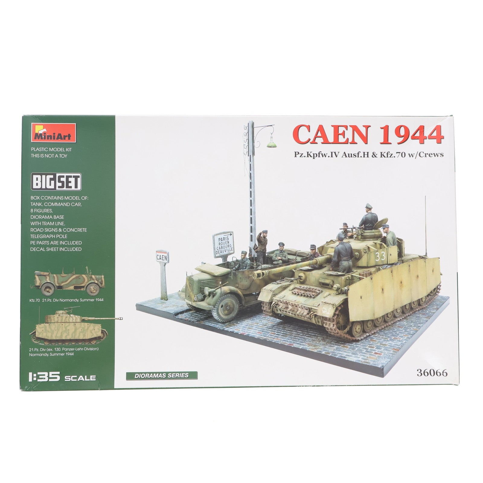 【中古即納】[PTM] 1/35 カーン 1944年 IV号戦車 Ausf.H & Kfz.70 w/クルーフィギュア8体 ビッグセット プラモデル(MA36066) MiniArt(ミニアート)(20220518)