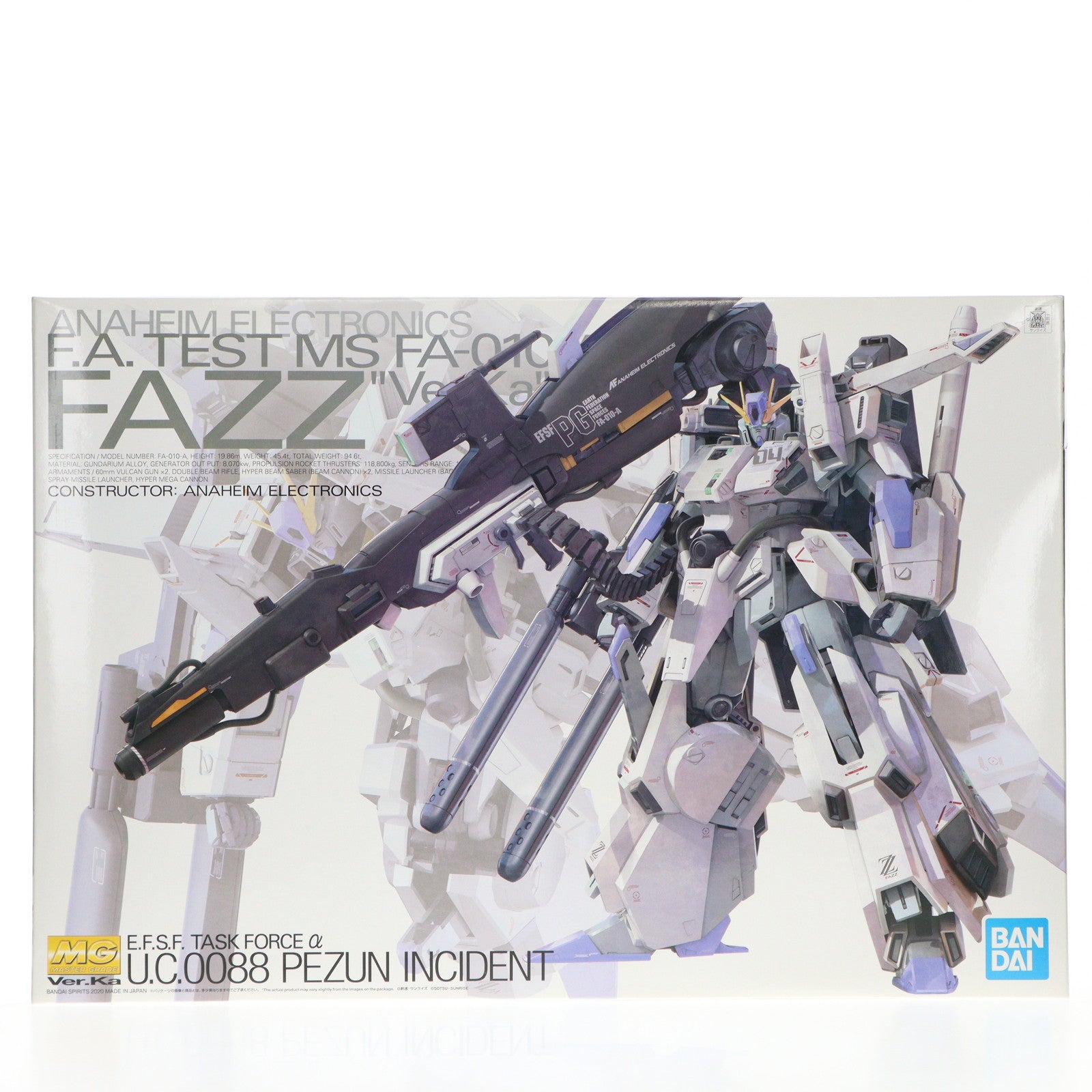 MG 1/100 FAZZ センチネル MG Mobile Suit Gundam Sentinel FAZZ Ver.Ka 1/100 Model kit