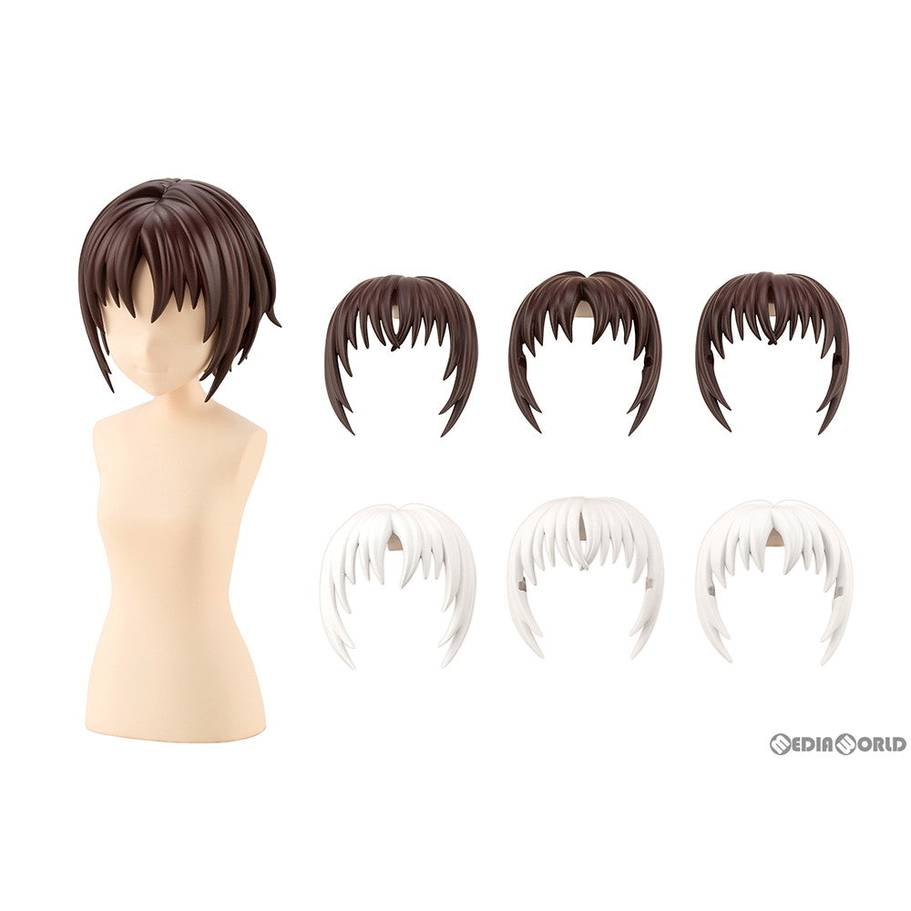 【中古即納】[PTM] 創彩少女庭園 1/10 アフタースクール ショートウィッグA【ホワイト&チョコレートブラウン】 プラモデル用アクセサリ(JK012) コトブキヤ(20211029)