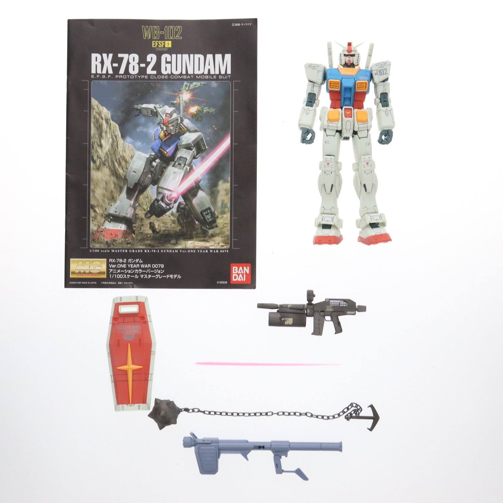 【中古即納】[PTM] MG 1/100 RX-78-2 ガンダム Ver.O.Y.W. アニメーションカラー 機動戦士ガンダム プラモデル バンダイ(20170224)