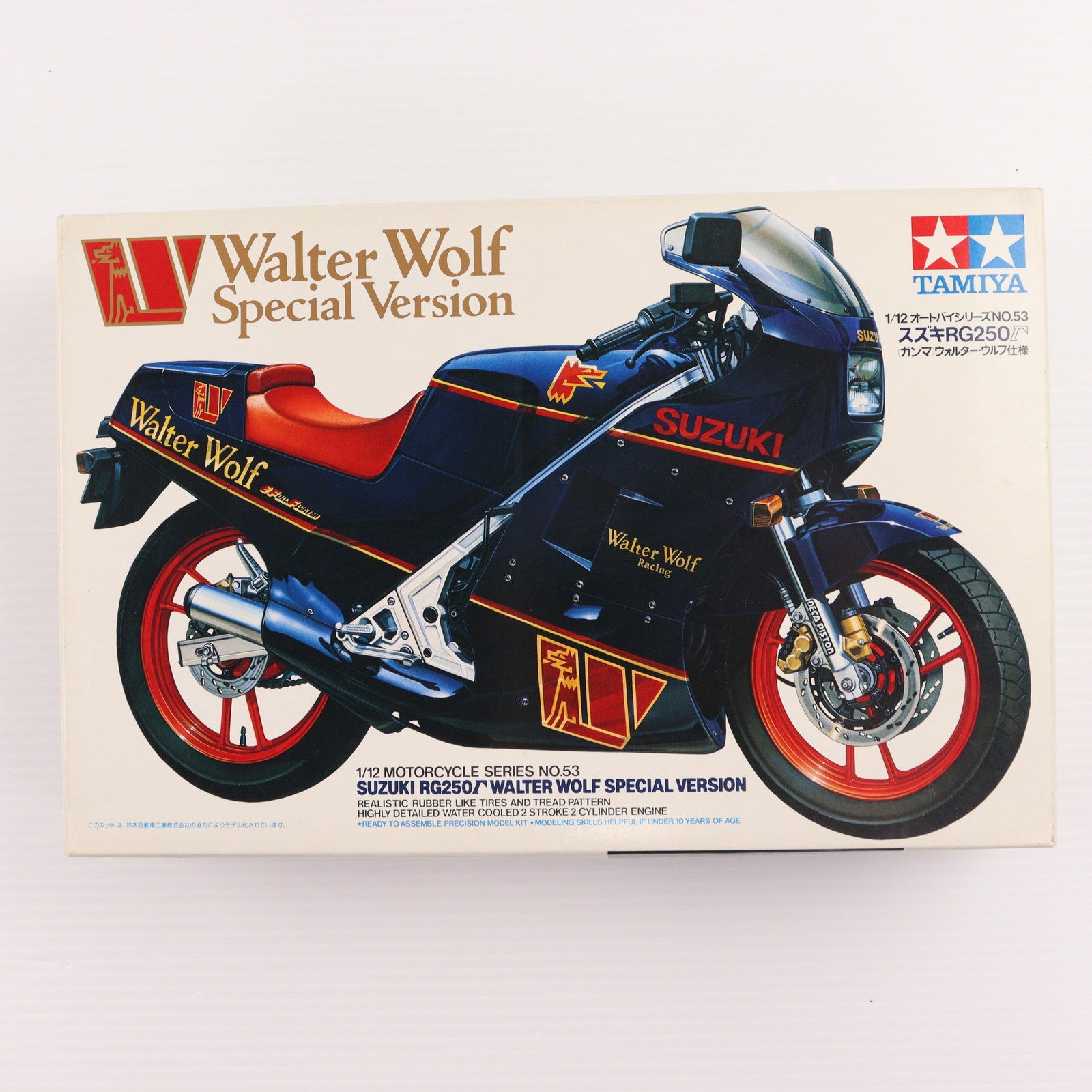 【中古即納】[PTM] オートバイシリーズ No.53 1/12 スズキ RG250Γ(ガンマ) ウォルターウルフ仕様 ディスプレイモデル プラモデル(14053) タミヤ(19991231)