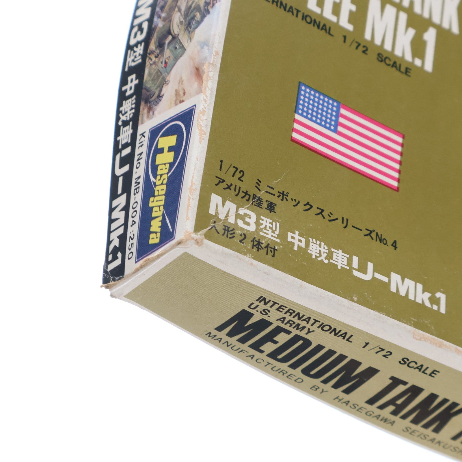 【中古即納】[PTM] ミニボックスシリーズ No.4 1/72 アメリカ陸軍 M3型 中戦車リー Mk.1 プラモデル(MB-004) ハセガワ(20101231)
