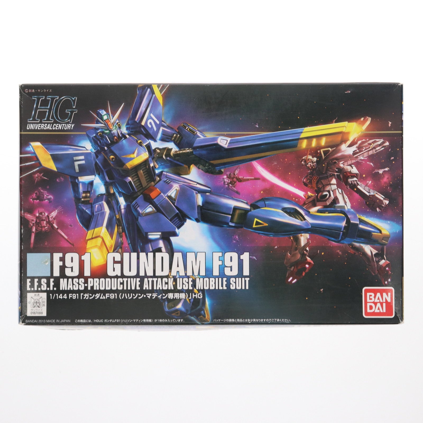 【中古即納】[PTM] HGUC 1/144 ガンダムF91 ハリソン・マディン専用機 機動戦士クロスボーン・ガンダム プラモデル(0187088) バンダイ(20181212)