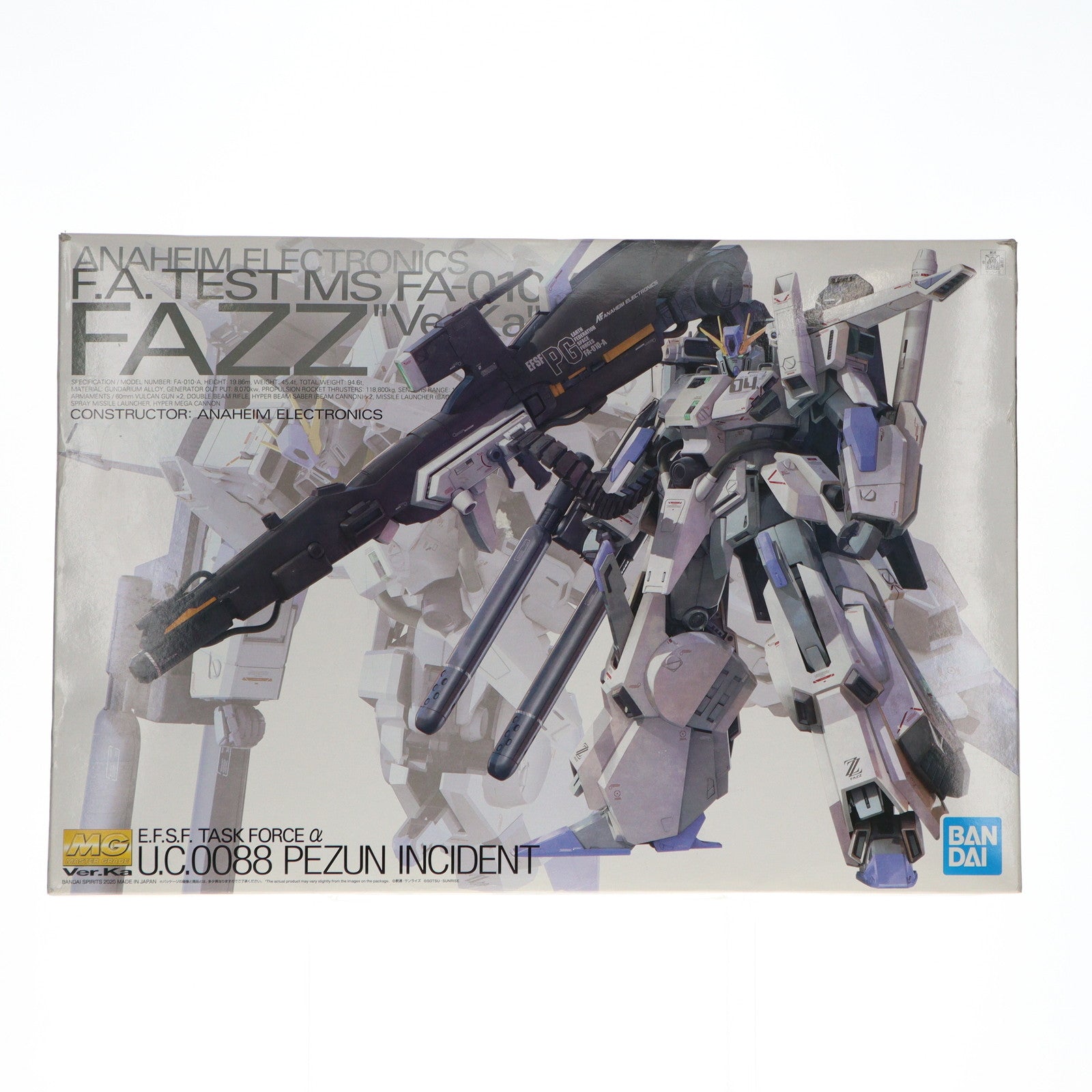【中古即納】[PTM] MG 1/100 FAZZ(ファッツ) Ver.Ka ガンダム・センチネル プラモデル(5058880) バンダイスピリッツ(20200428)