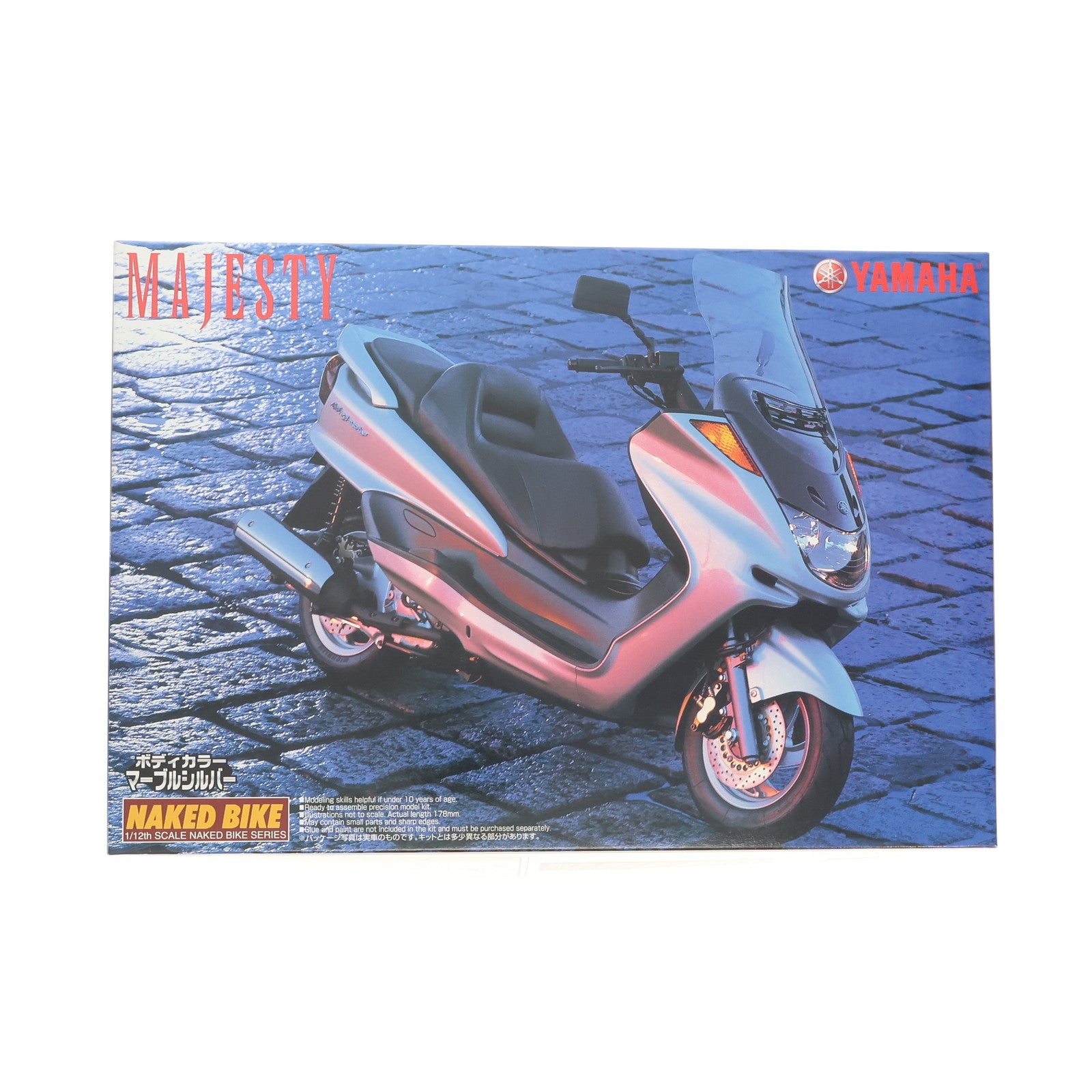 【中古即納】[PTM] ネイキッドバイクシリーズ No.35 1/12 ヤマハ マジェスティ(シルバー) プラモデル(0028476) アオシマ(20010723)