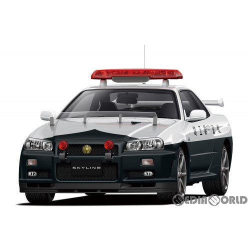 【中古即納】[PTM] ザ・パトロールカー No.1 1/24 ニッサン BNR34 スカイラインGT-R パトロールカー '99 プラモデル アオシマ(20210619)