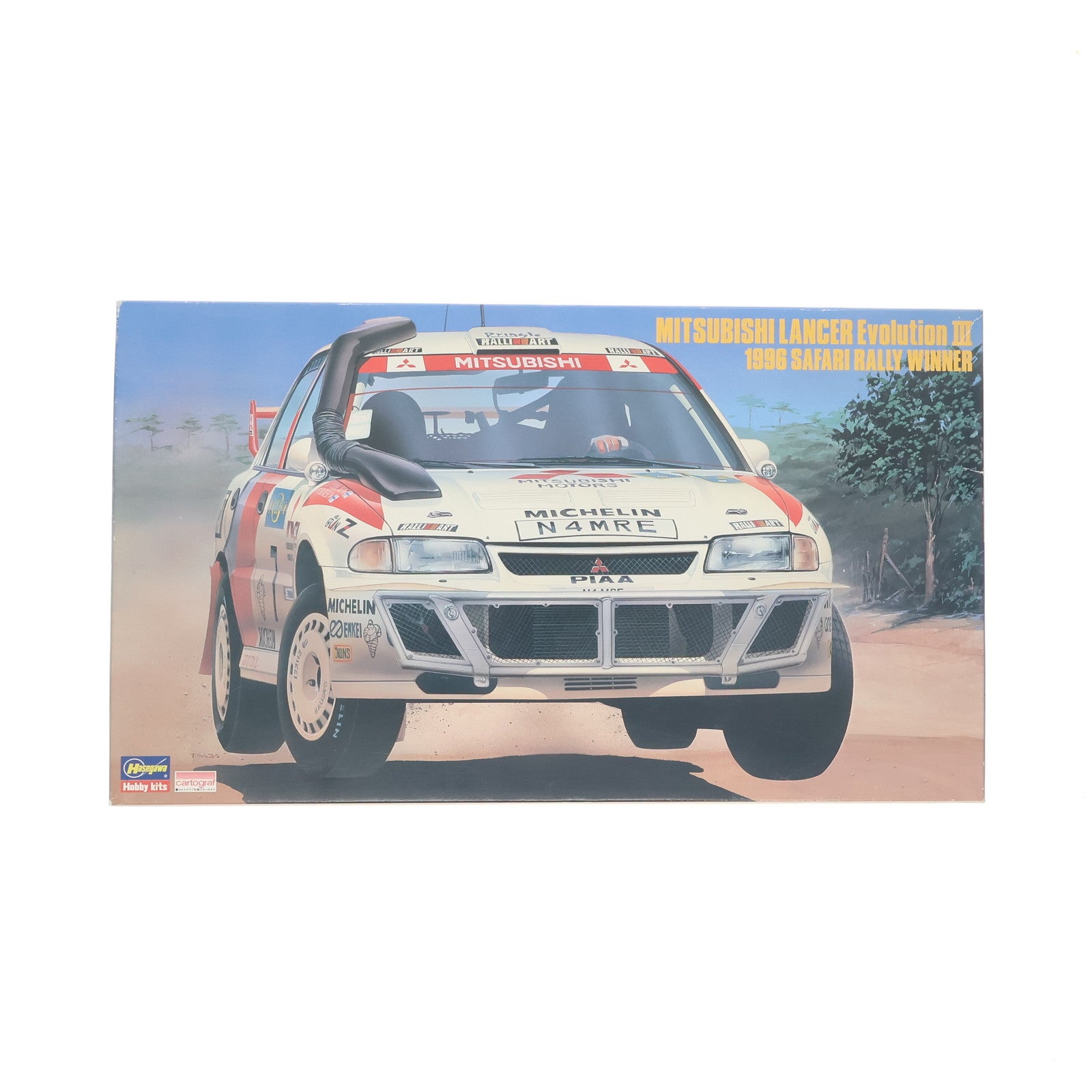 【中古即納】[PTM] CRシリーズ No.119 1/24 三菱 ランサー エボリューションIII '1996 サファリ ラリー ウィナー ドライバー/ナビゲーターフィギュア付 プラモデル(CR-119/25079) ハセガワ(19991231)
