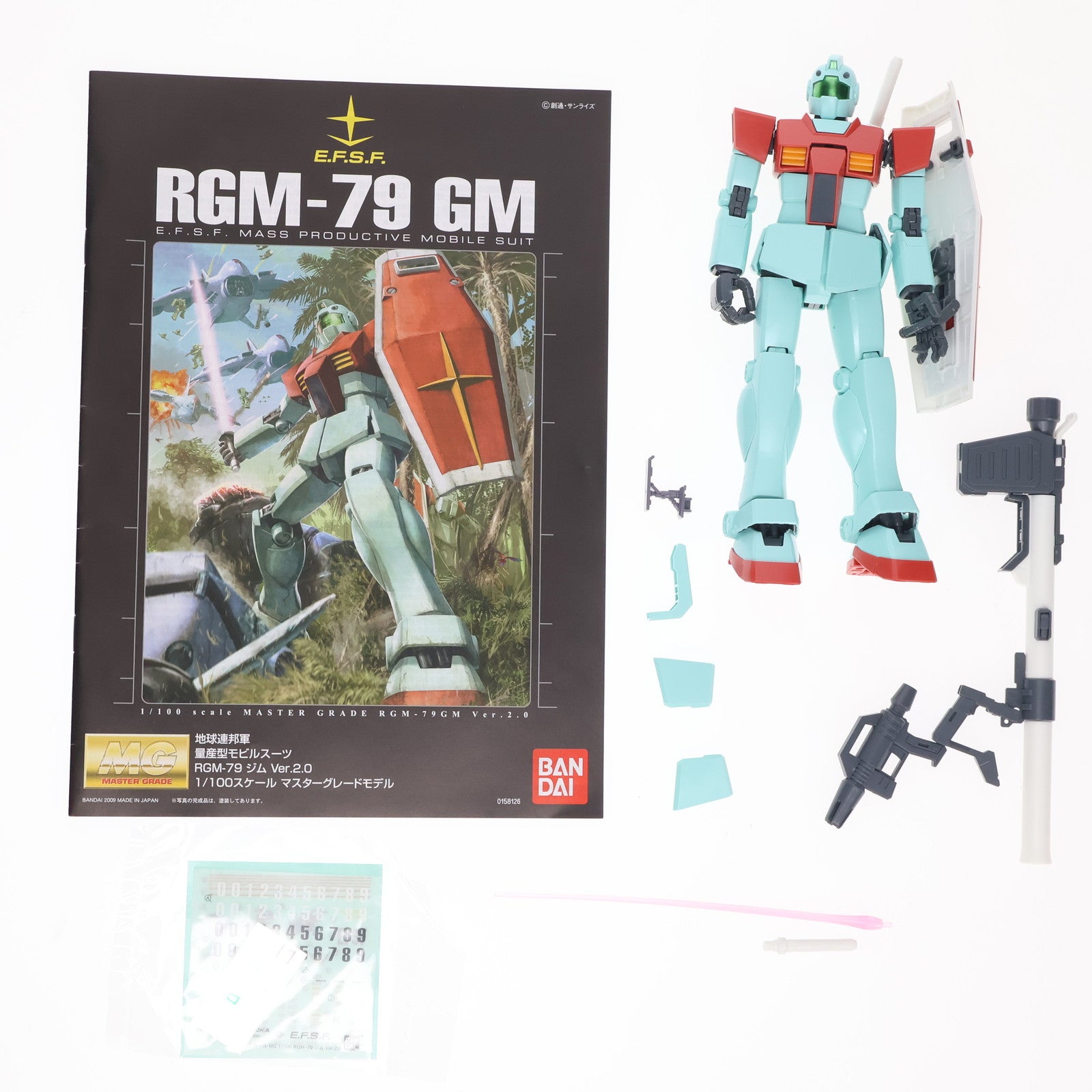【中古即納】[PTM] MG 1/100 RGM-79 ジム ver.2.0 機動戦士ガンダム プラモデル(0158126) バンダイ(20090228)