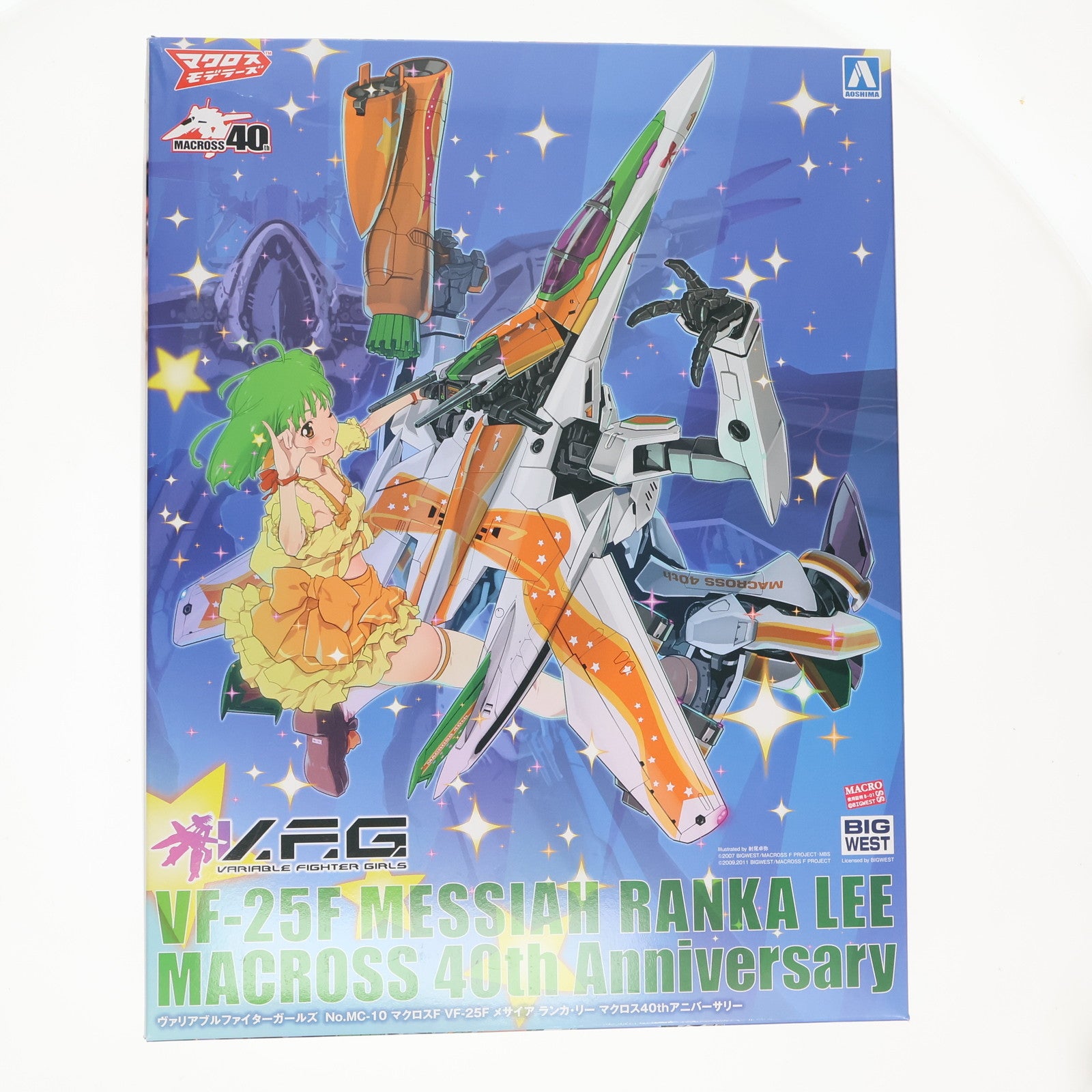 【中古即納】[PTM] ACKS MC-10 V.F.G. VF-25F メサイア ランカ・リー マクロス40thアニバーサリー マクロスF(フロンティア) プラモデル アオシマ(20230621)