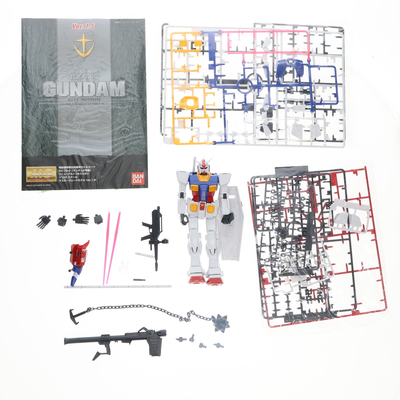 【中古即納】[PTM] MG 1/100 RX-78-2 ガンダム Ver.1.5 機動戦士ガンダム プラモデル(0076372) バンダイ(20200731)