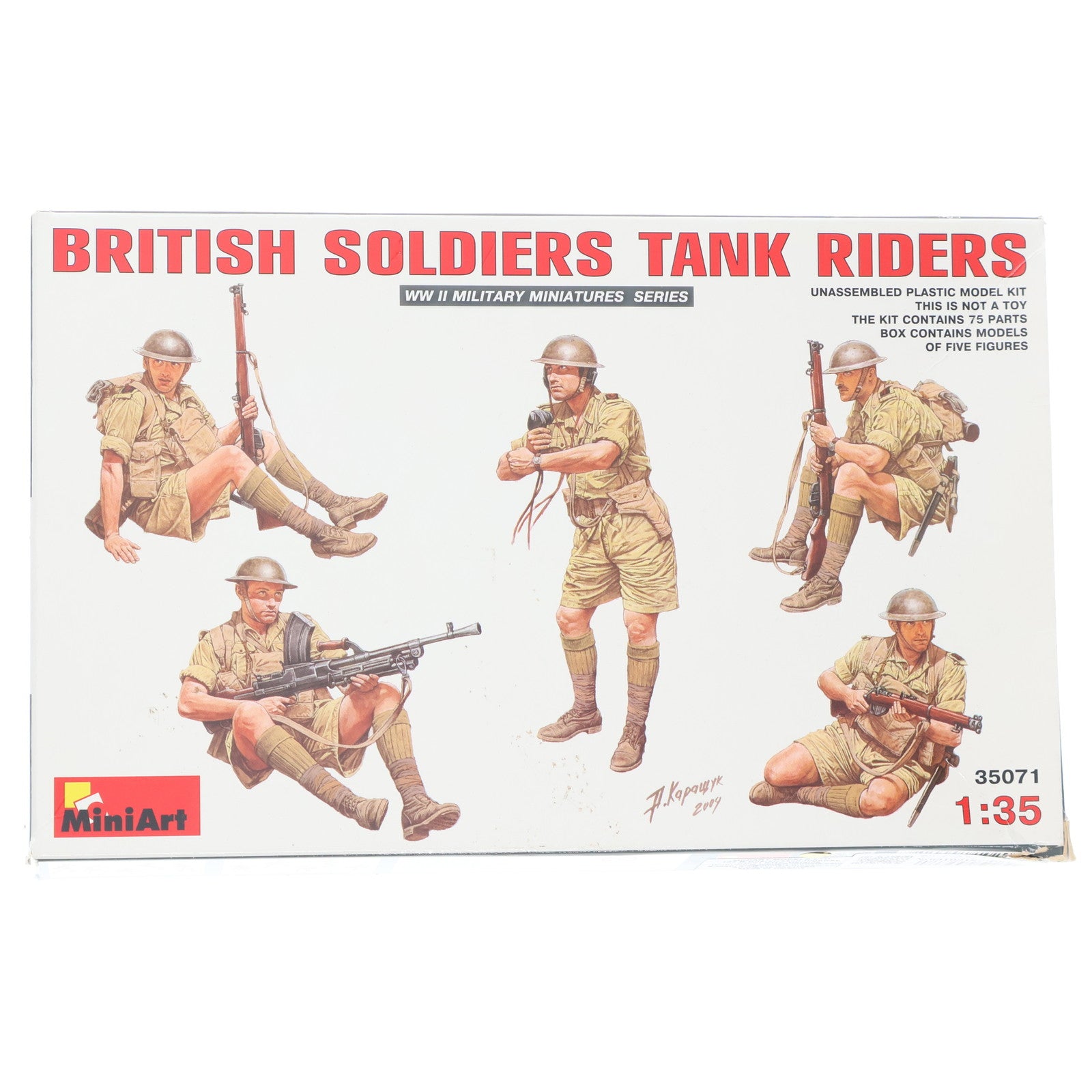 【中古即納】[PTM] WWII ミリタリーミニチュアシリーズ 1/35 イギリス戦車騎乗兵セット(5体入り) プラモデル(35071) MiniArt(ミニアート)(20110602)