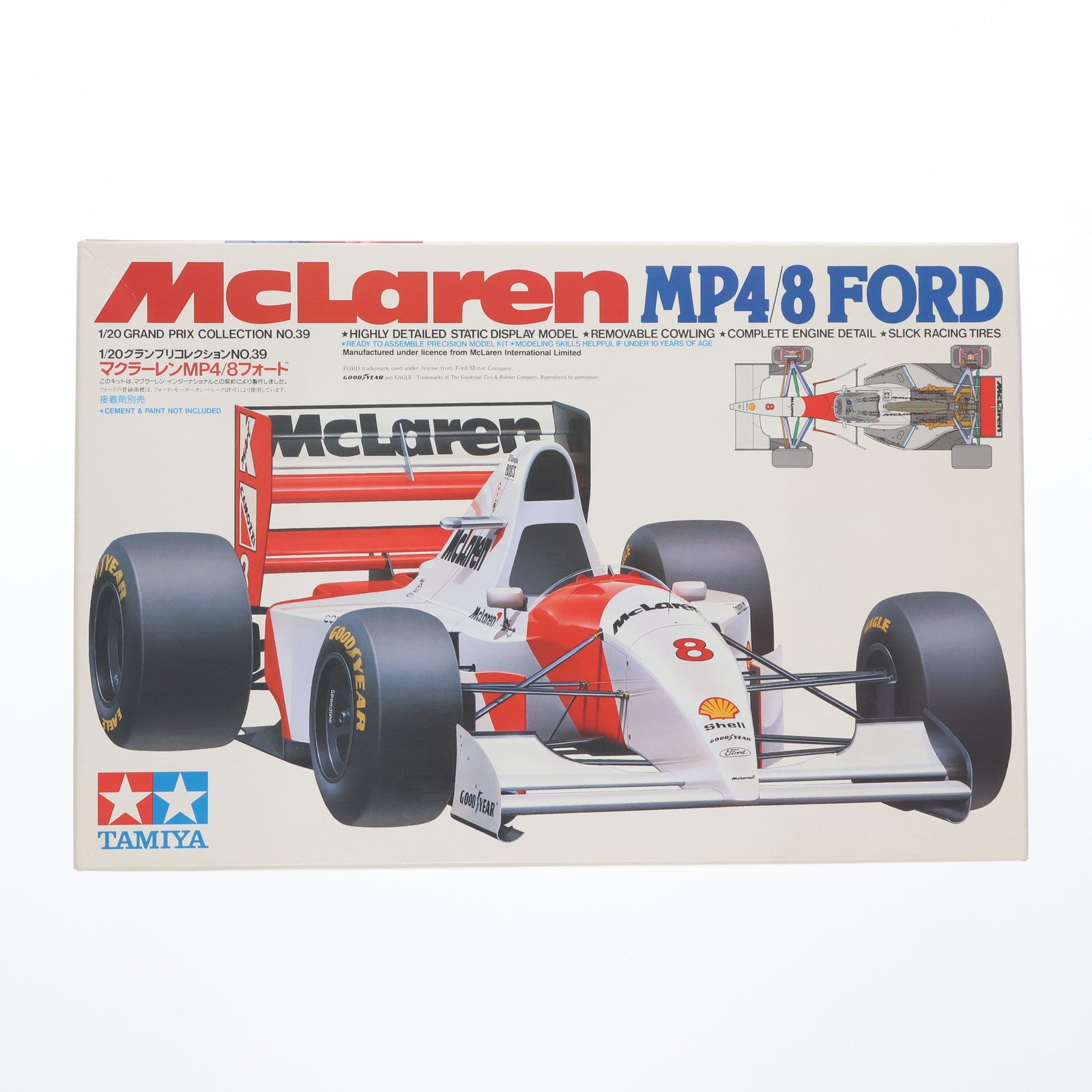 【中古即納】[PTM] グランプリコレクション No.39 1/20 マクラーレン MP4/8フォード ディスプレイモデル プラモデル(20039) タミヤ(19991231)