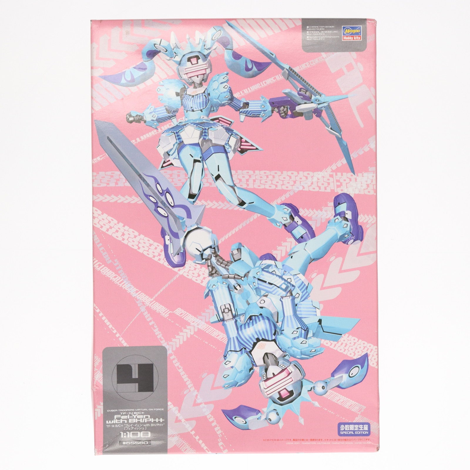 【中古即納】[PTM] 1/100 TF-14 B/C+ フェイ・イェン wirh BH/PH+ [フェティッシュ](選択式) 電脳戦機バーチャロン プラモデル(65560) ハセガワ(20110603)