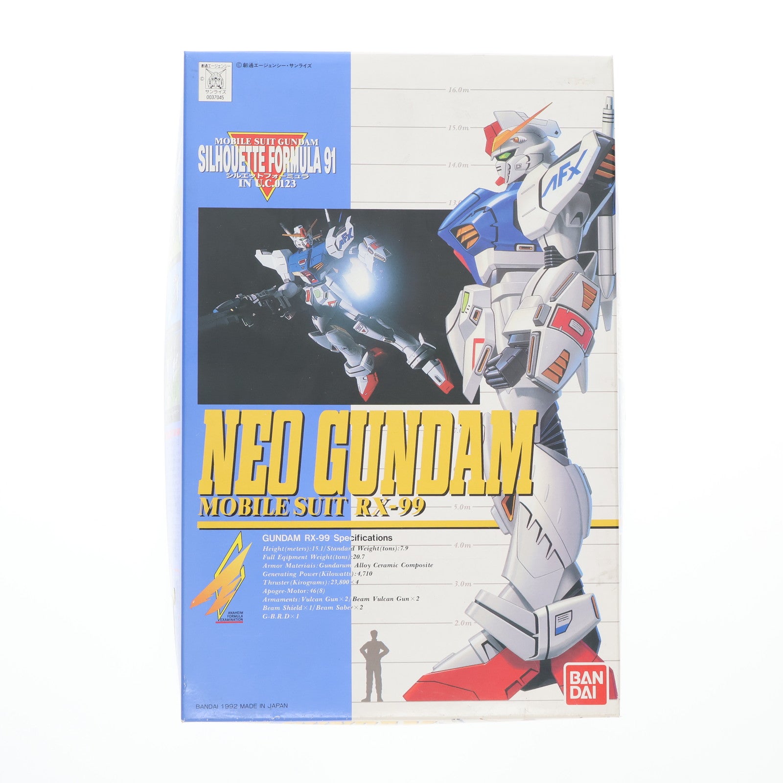 【中古即納】[PTM] 1/100 RX-99 ネオガンダム 機動戦士ガンダム シルエットフォーミュラF91 プラモデル(0037045) バンダイ(20180228)