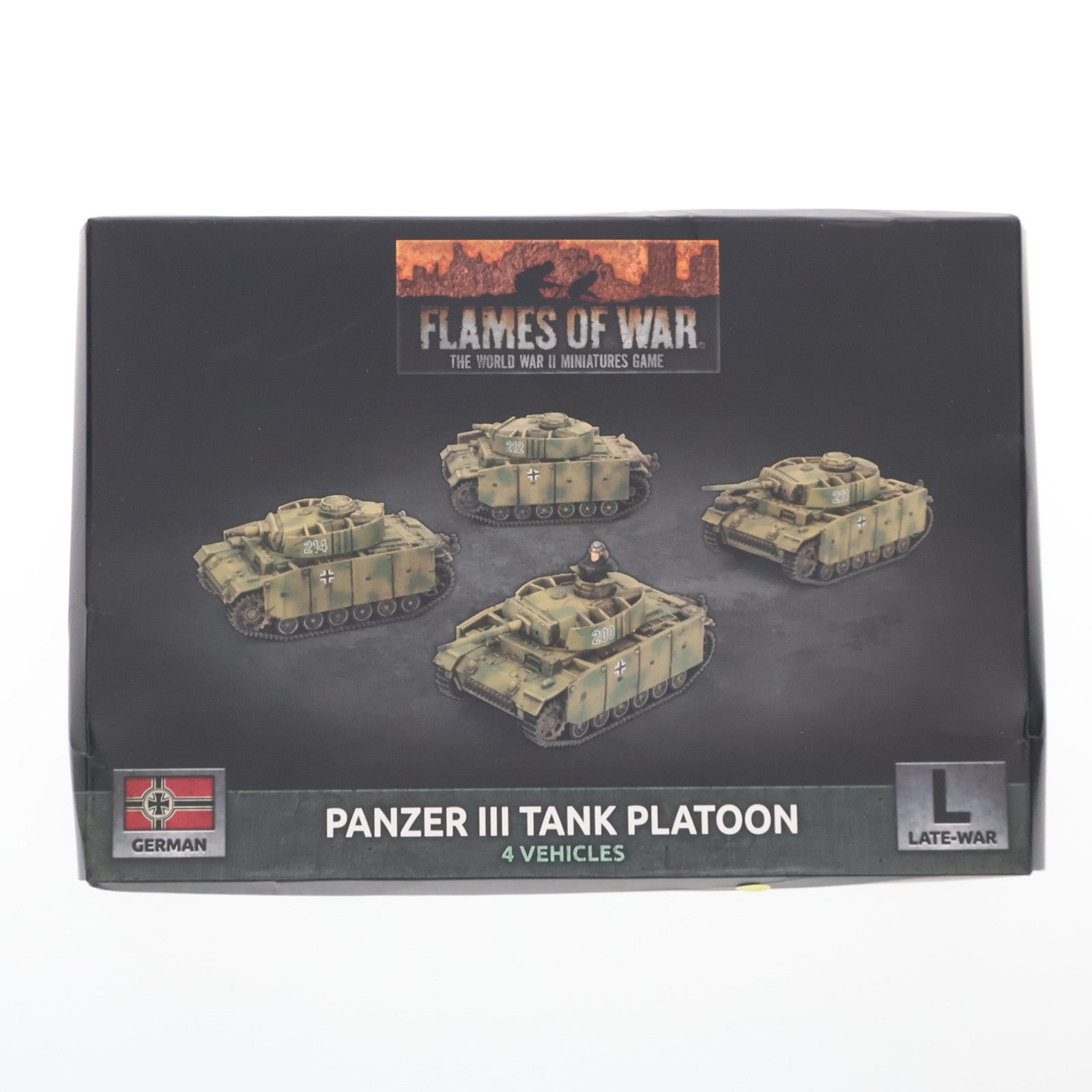 【中古即納】[PTM] 1/100 Panzer III Tank Platoon Flames of War(フレイムズ・オブ・ウォー) Late War プラモデル Battlefront Miniatures(20220328)