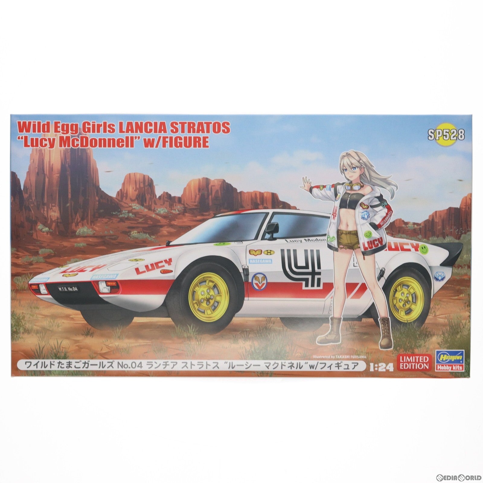 【中古即納】[PTM] 1/24 ランチア ストラトス 『ルーシー・マクドネル』 w/フィギュア ワイルドたまごガールズ No.04 プラモデル(SP528) ハセガワ(20220702)