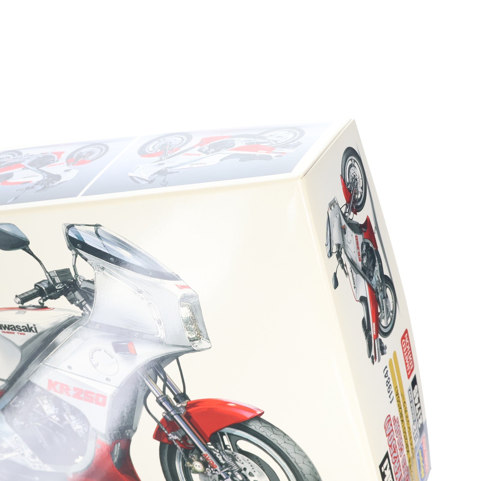 【中古即納】[PTM] 1/12 カワサキ KR250 KR250A(ホワイト×レッドカラー) プラモデル(21745) ハセガワ(20220822)