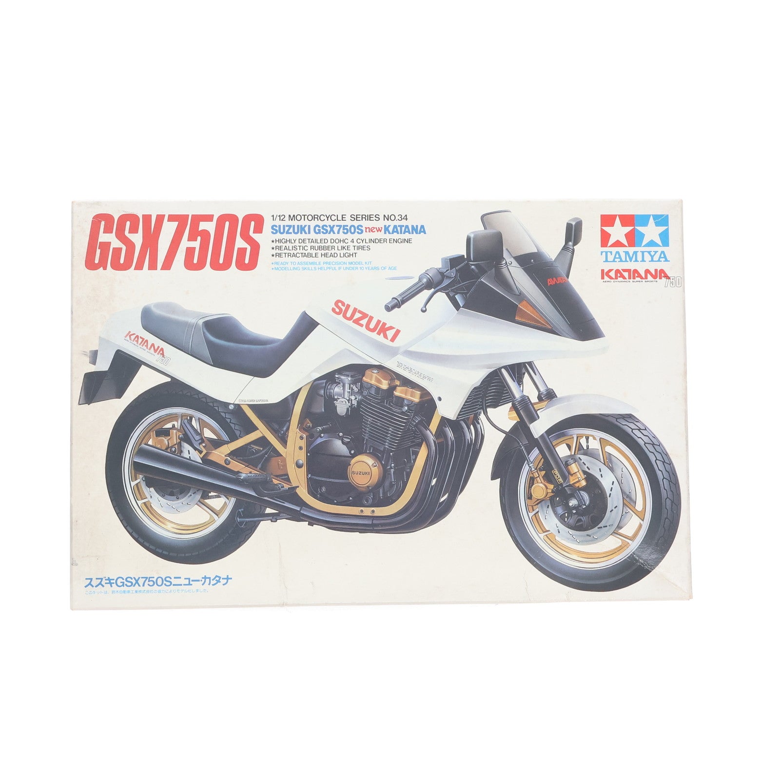 【中古即納】[PTM] オートバイシリーズ No.34 1/12 スズキ GSX750S ニューカタナ プラモデル(14034) タミヤ(20181020)