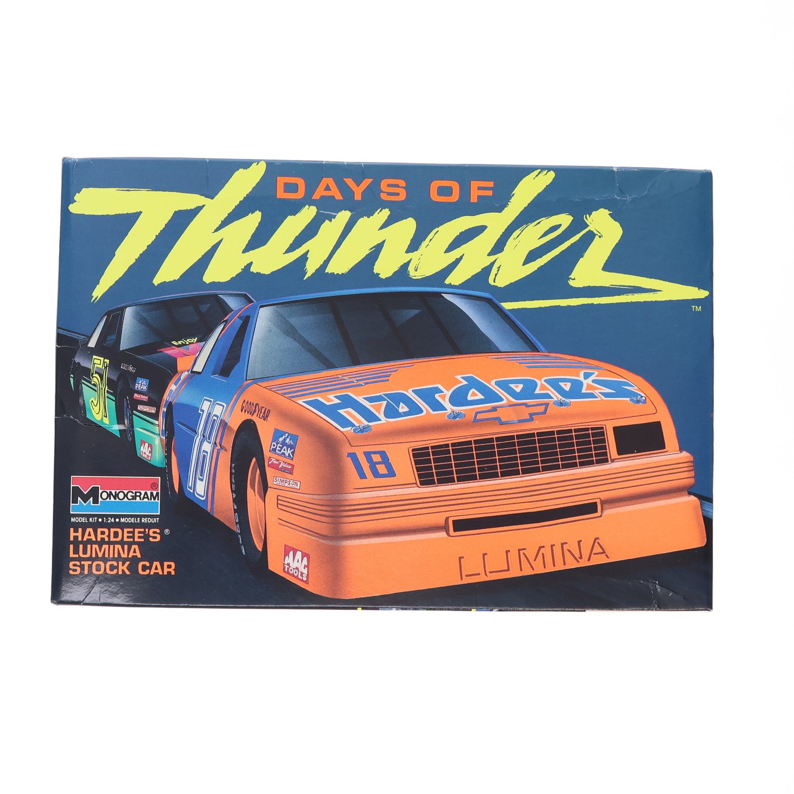 【中古即納】[PTM] Days of Thunder(デイズ・オブ・サンダー) 1/24 #18 Hardees Lumina Stock Car(ハーディーズ ルミナ ストックカー) プラモデル(2920) MONOGRAM(モノグラム)(19901231)