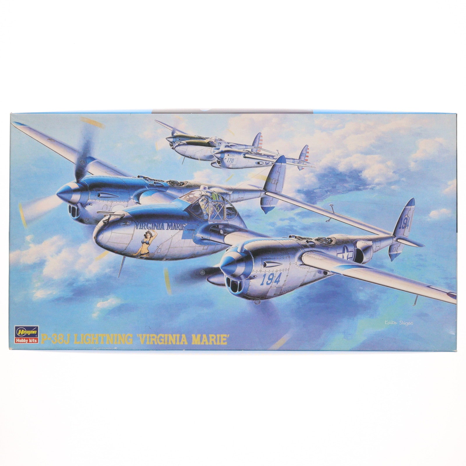 【中古即納】[PTM] 1/48 P-38J ライトニング 『バージニア マリー』 アメリカ陸軍 戦闘機 プラモデル(JT1) ハセガワ(19931231)
