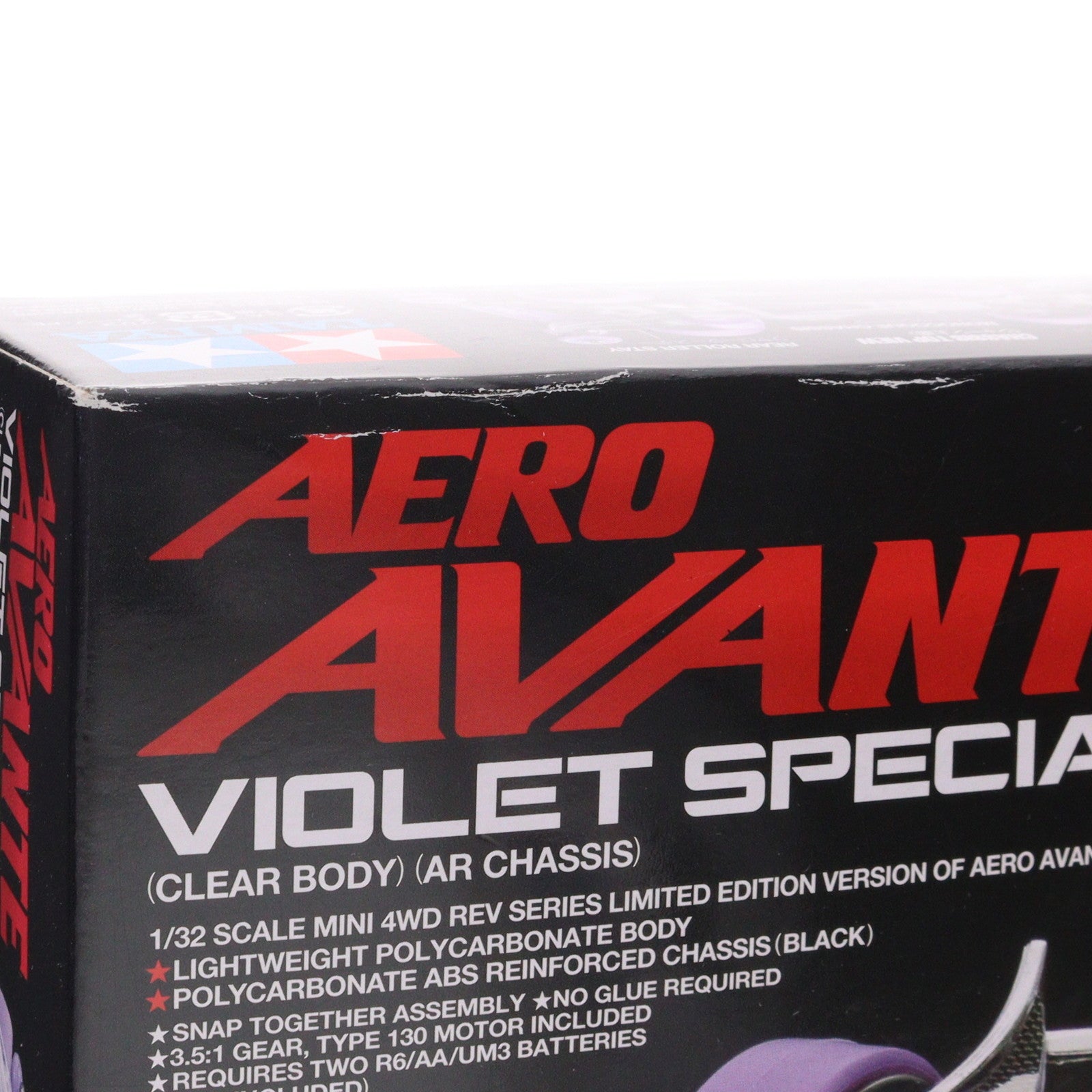 【中古即納】[PTM] ミニ四駆限定 1/32 エアロ アバンテ バイオレットSP (クリヤーボディ)(AR) プラモデル(95062) タミヤ(20150606)