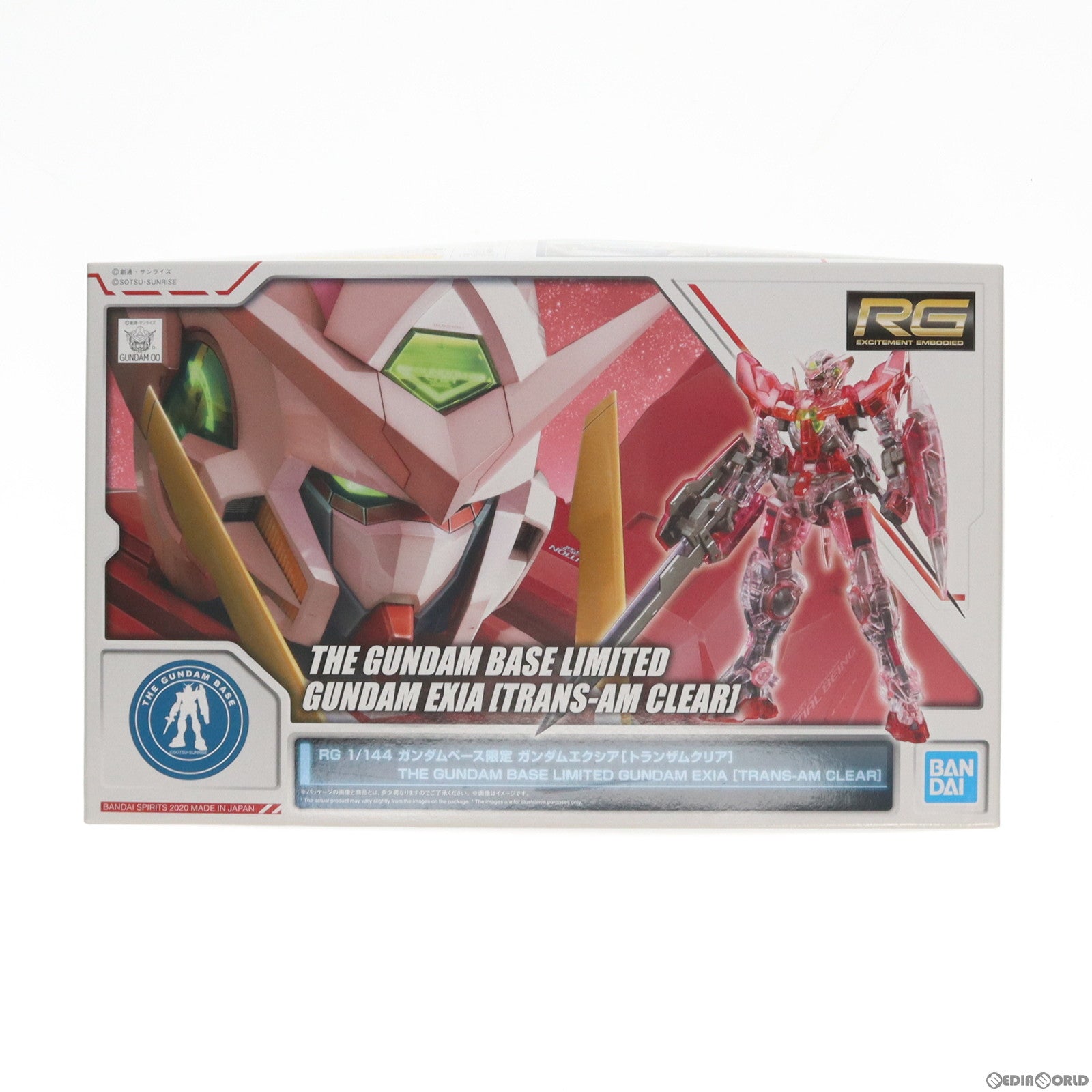 【中古即納】[PTM] ガンダムベース限定 RG 1/144 GN-001 ガンダムエクシア(トランザムクリア) 機動戦士ガンダム00(ダブルオー) プラモデル(5060609) バンダイスピリッツ(20191231)